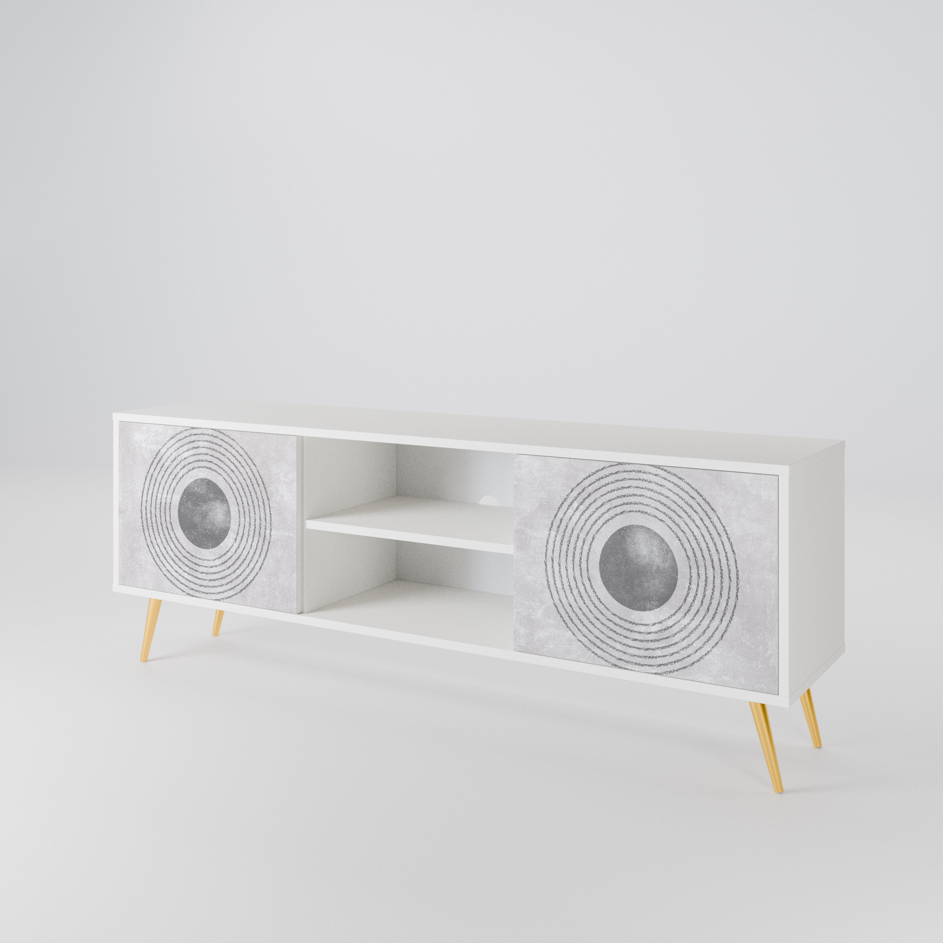 SOLID CIRCLES Mueble de TV de 2 Puertas