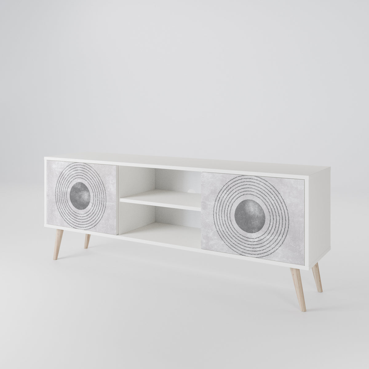 SOLID CIRCLES Mueble de TV de 2 Puertas