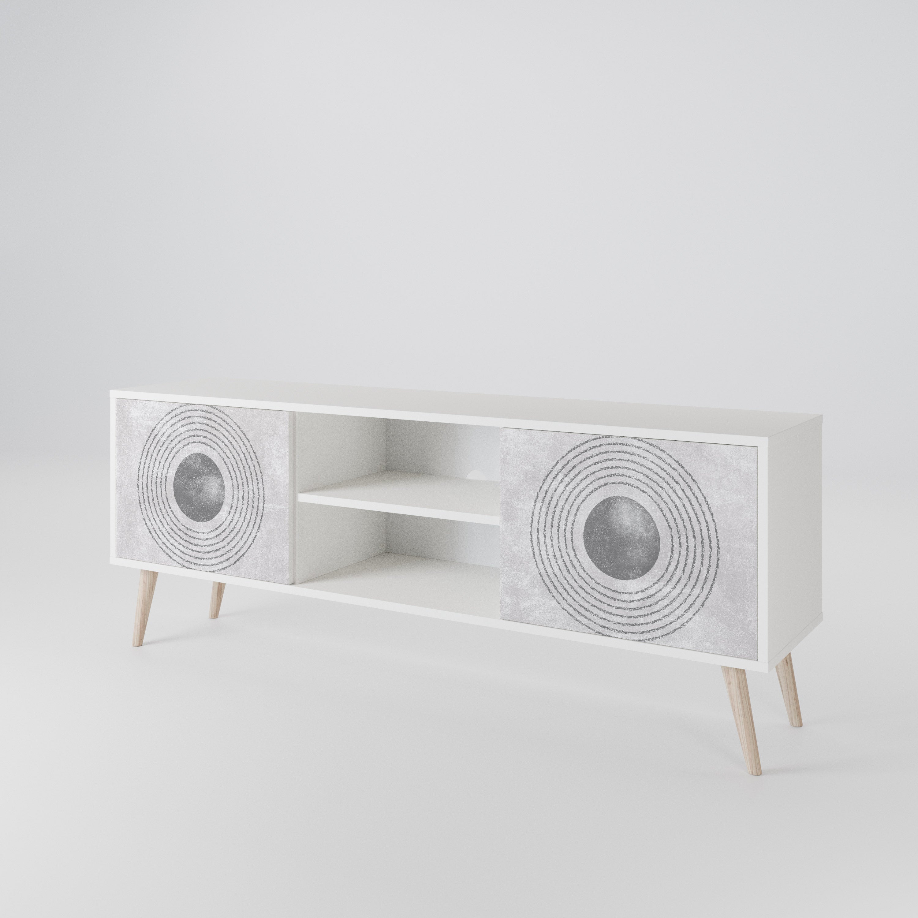 SOLID CIRCLES Mueble de TV de 2 Puertas