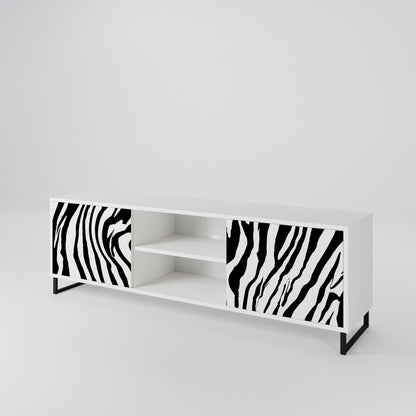 SPLENDID ZEBRA Mueble de TV de 2 Puertas