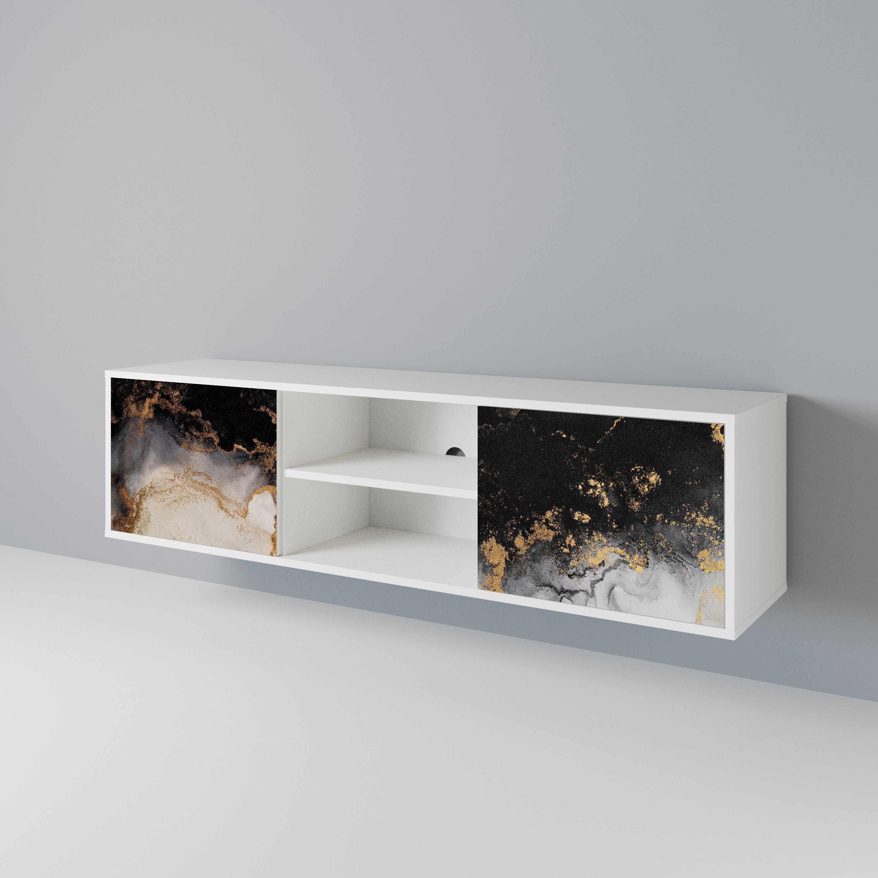 MARBLE OF TOMMORROW Mueble de TV de 2 Puertas