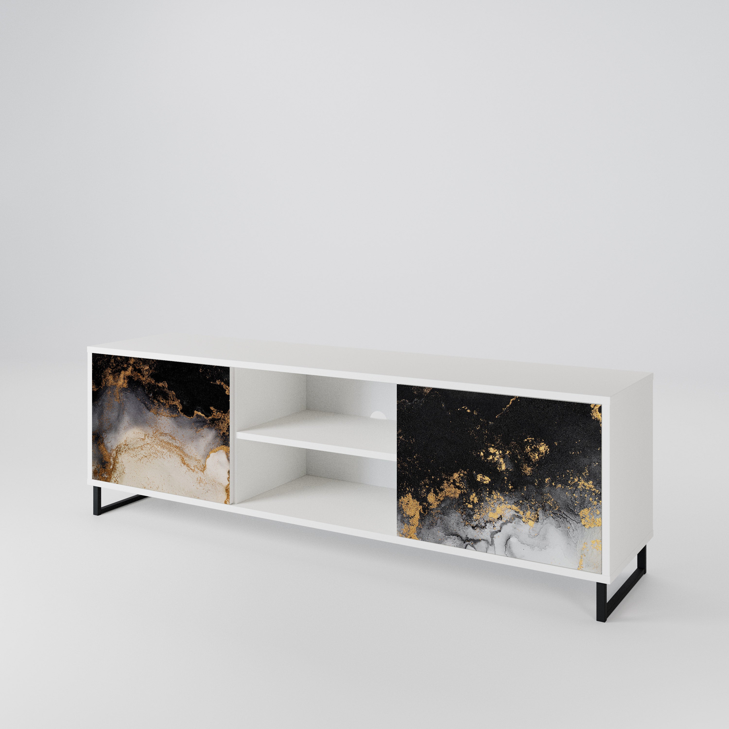MARBLE OF TOMMORROW Mueble de TV de 2 Puertas