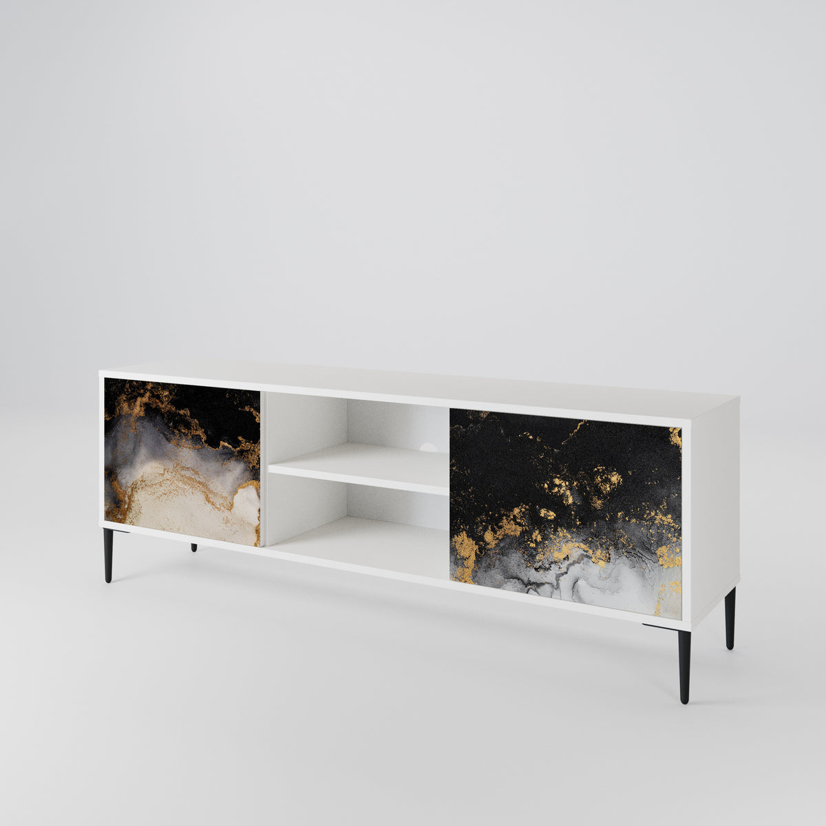 MARBLE OF TOMMORROW Mueble de TV de 2 Puertas