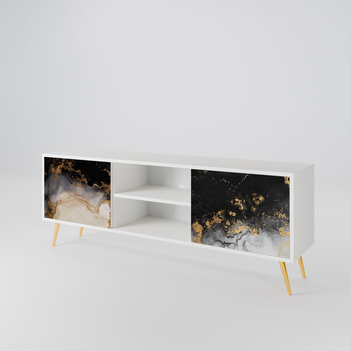 MARBLE OF TOMMORROW Mueble de TV de 2 Puertas