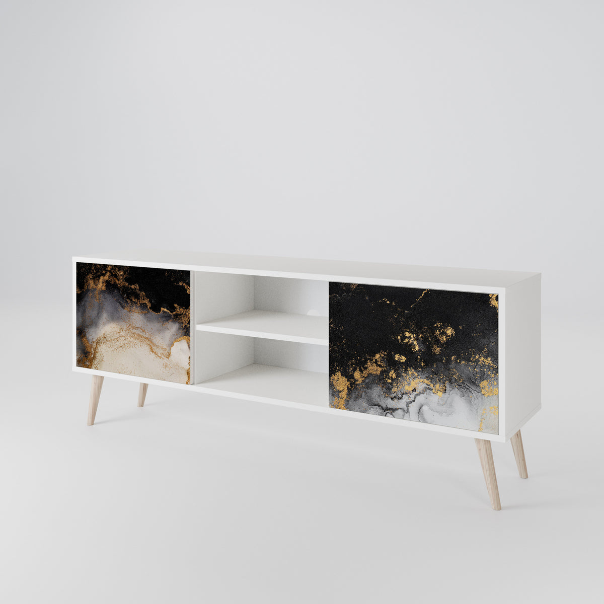 MARBLE OF TOMMORROW Mueble de TV de 2 Puertas