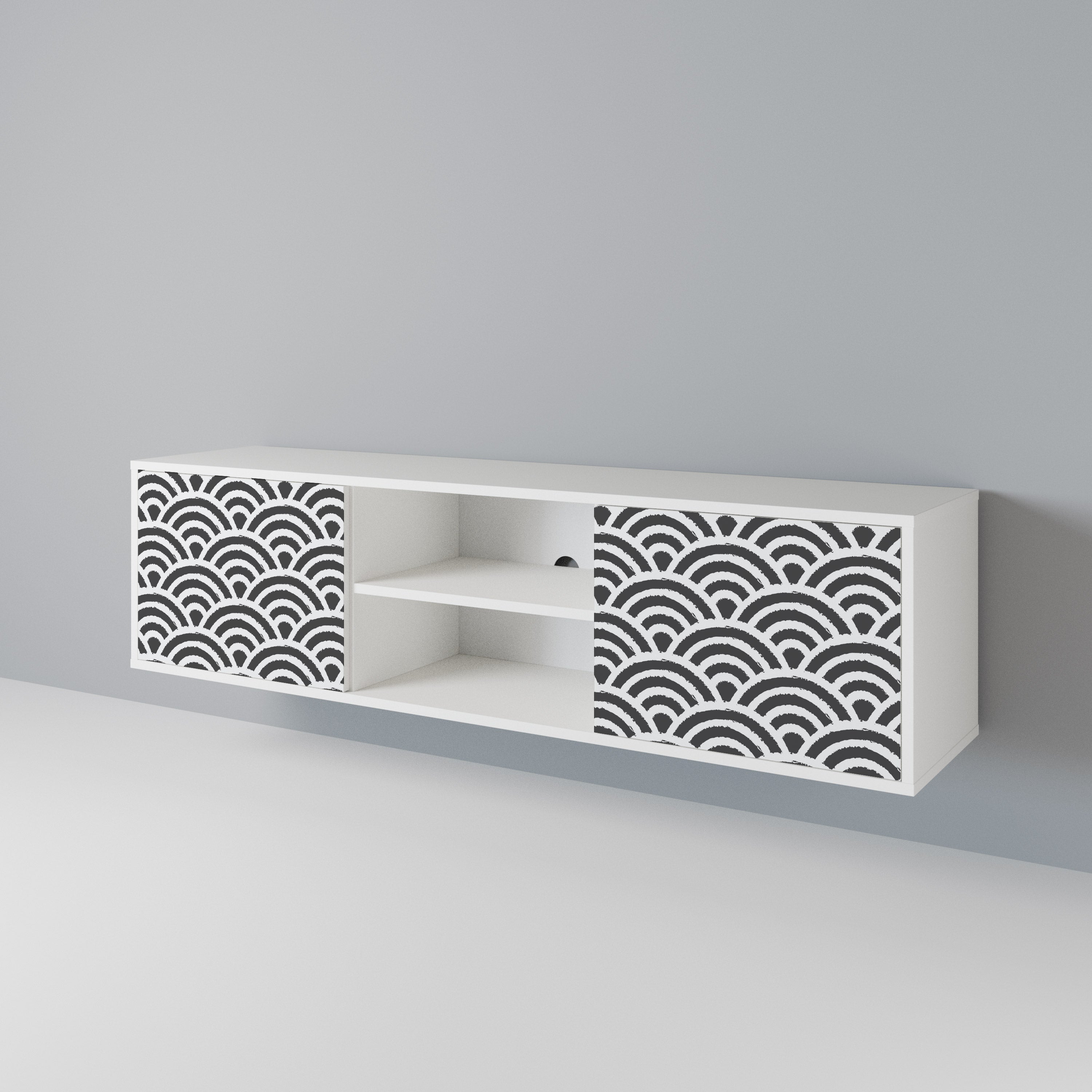 GLOOMY HOST Mueble de TV de 2 Puertas