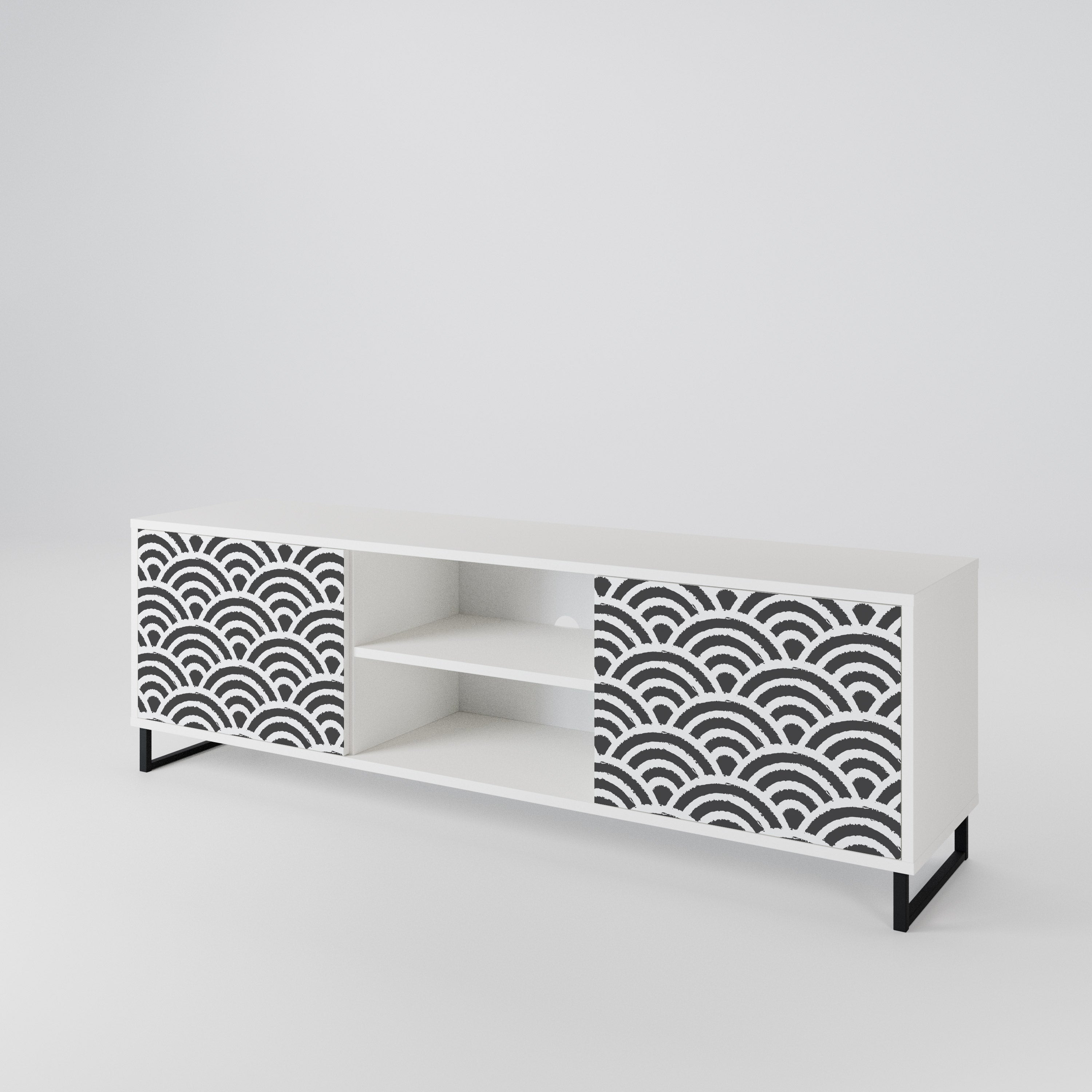 GLOOMY HOST Mueble de TV de 2 Puertas