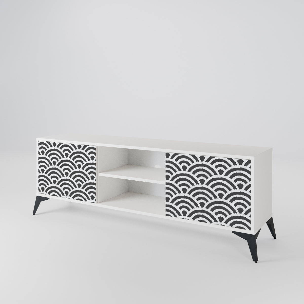 GLOOMY HOST Mueble de TV de 2 Puertas