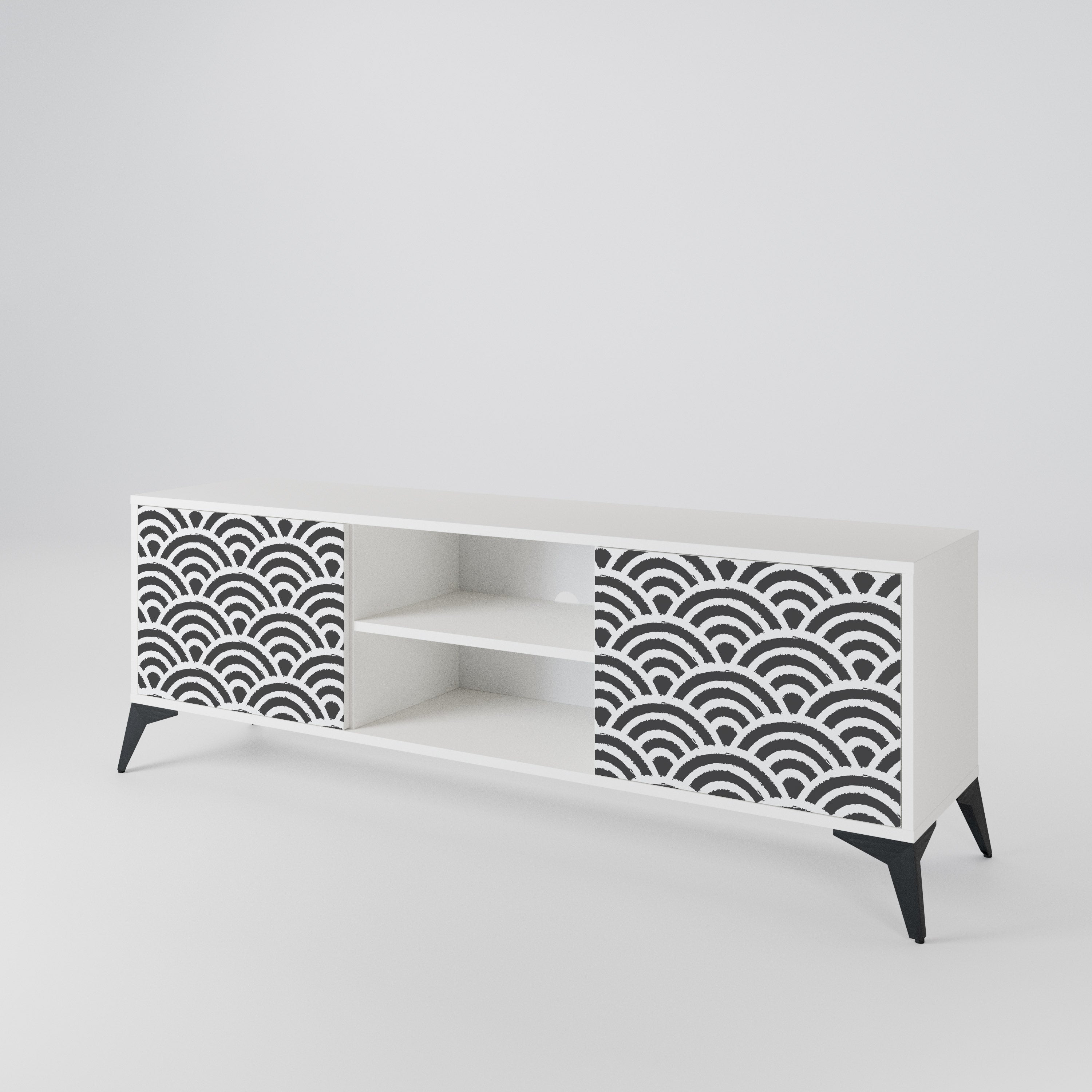 GLOOMY HOST Mueble de TV de 2 Puertas