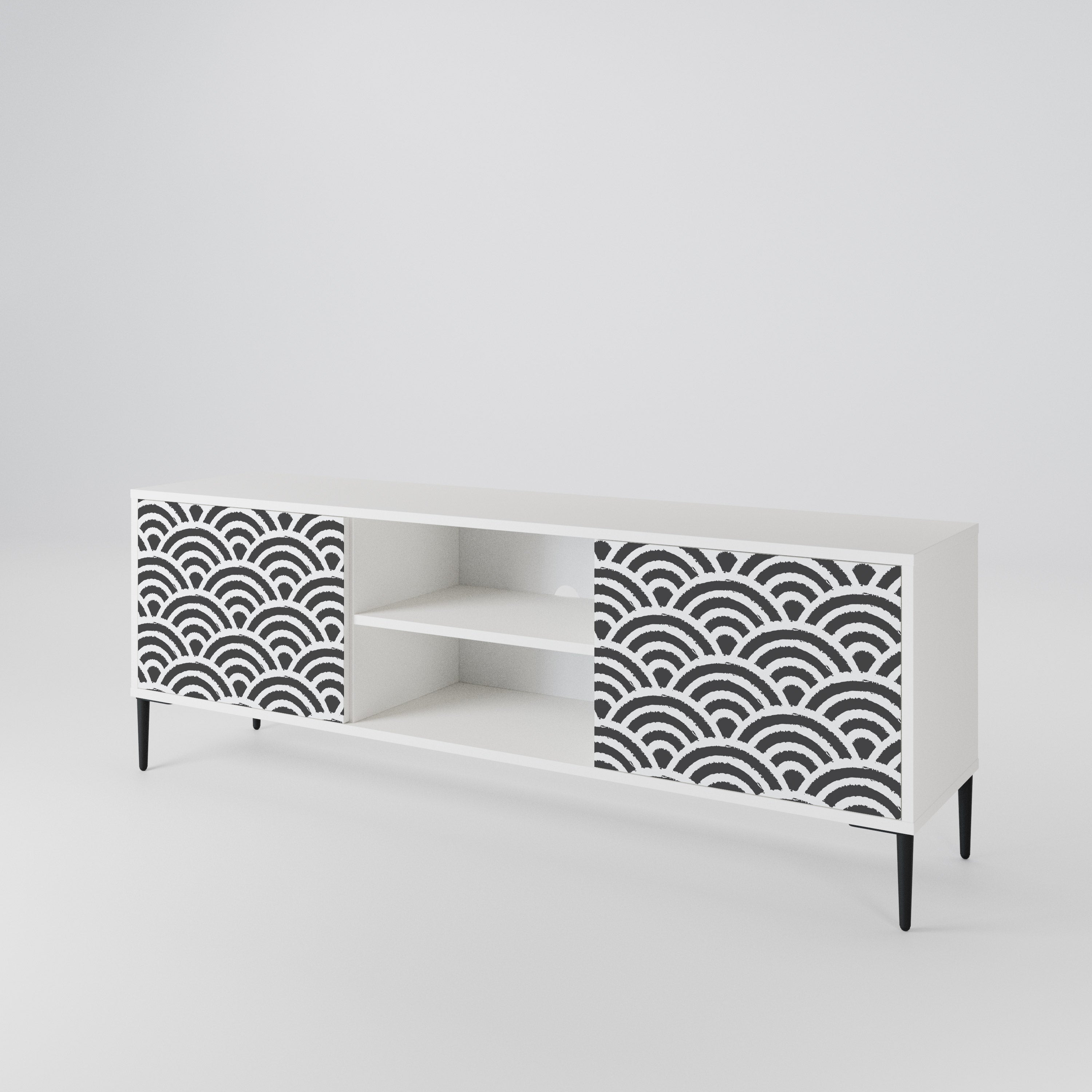 GLOOMY HOST Mueble de TV de 2 Puertas