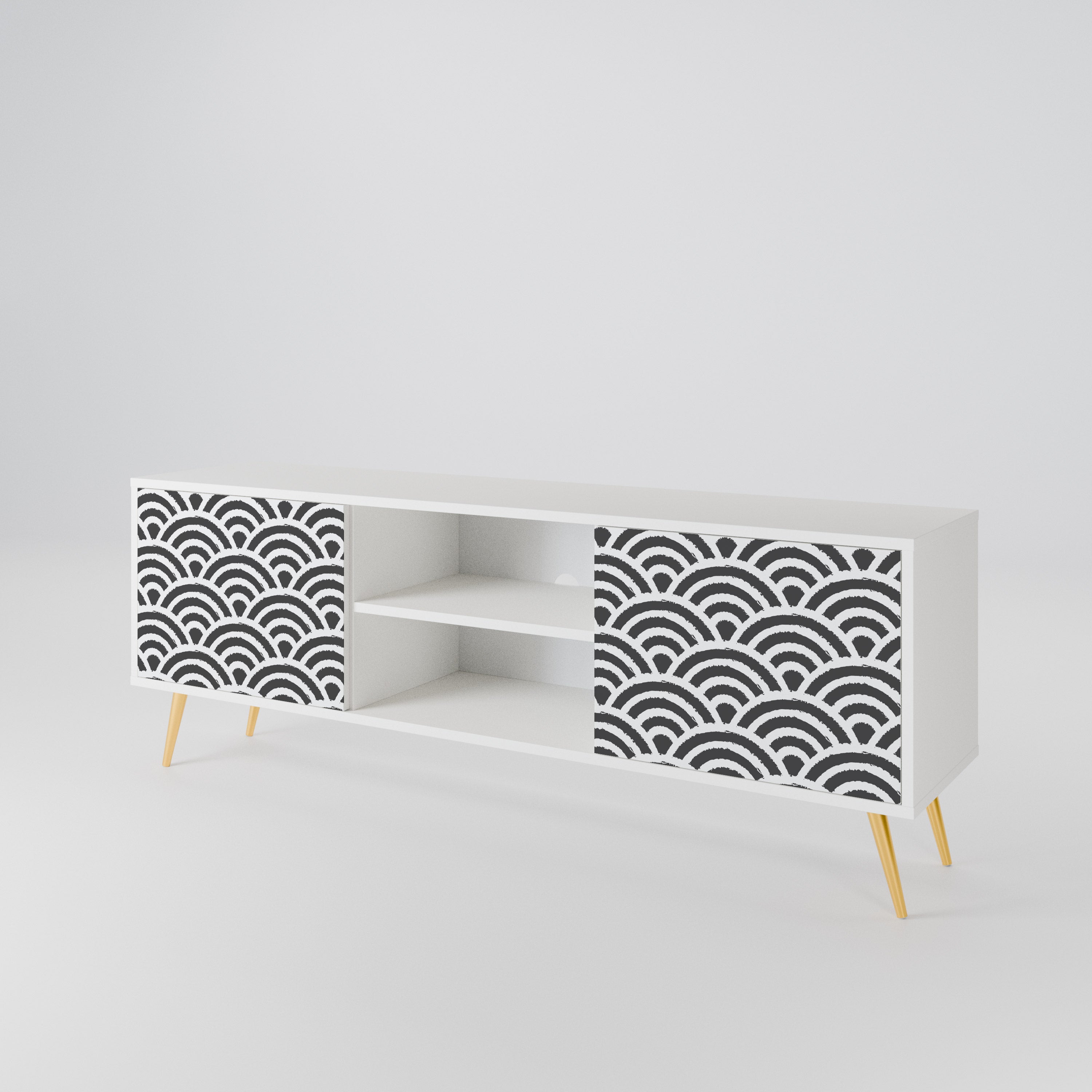 GLOOMY HOST Mueble de TV de 2 Puertas