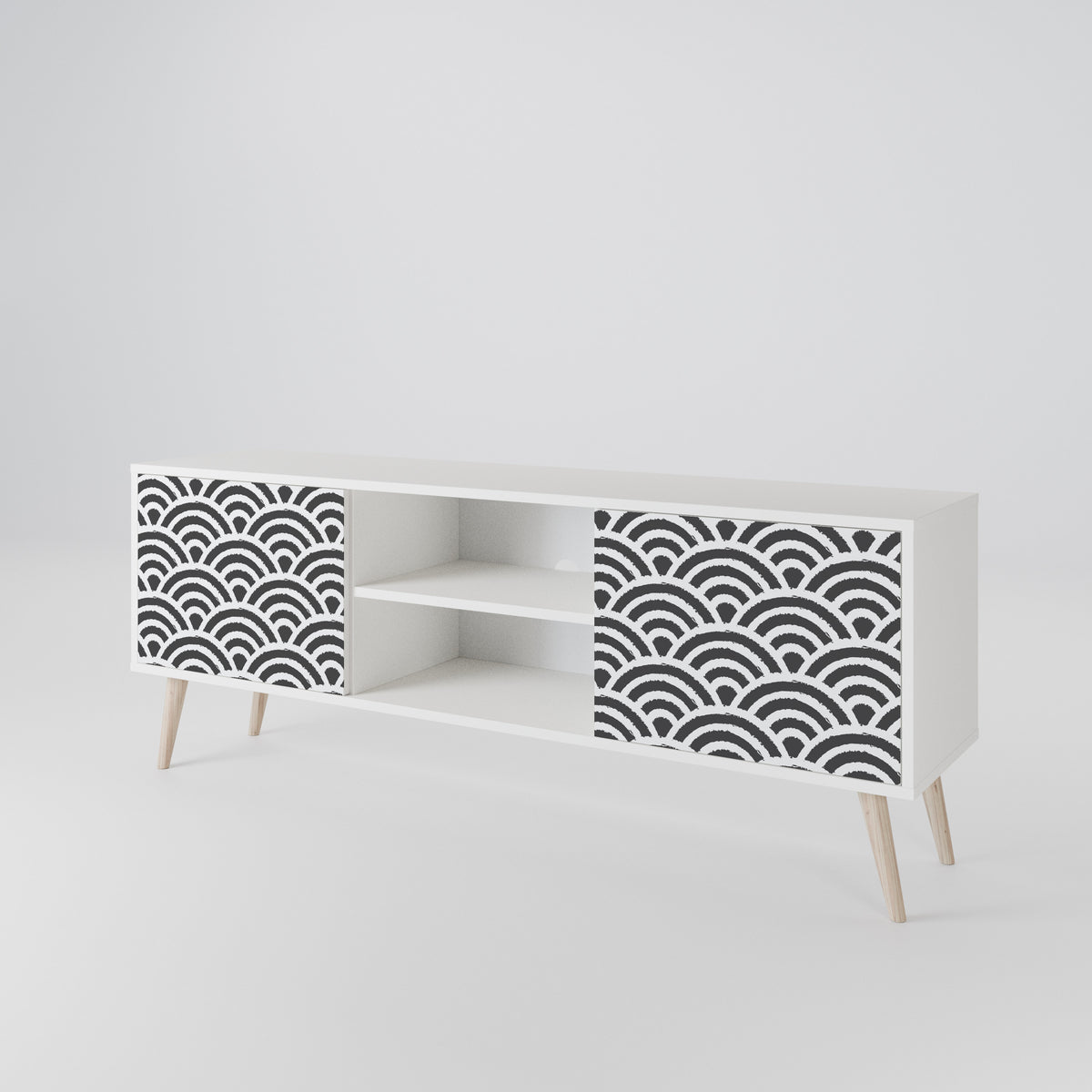 GLOOMY HOST Mueble de TV de 2 Puertas