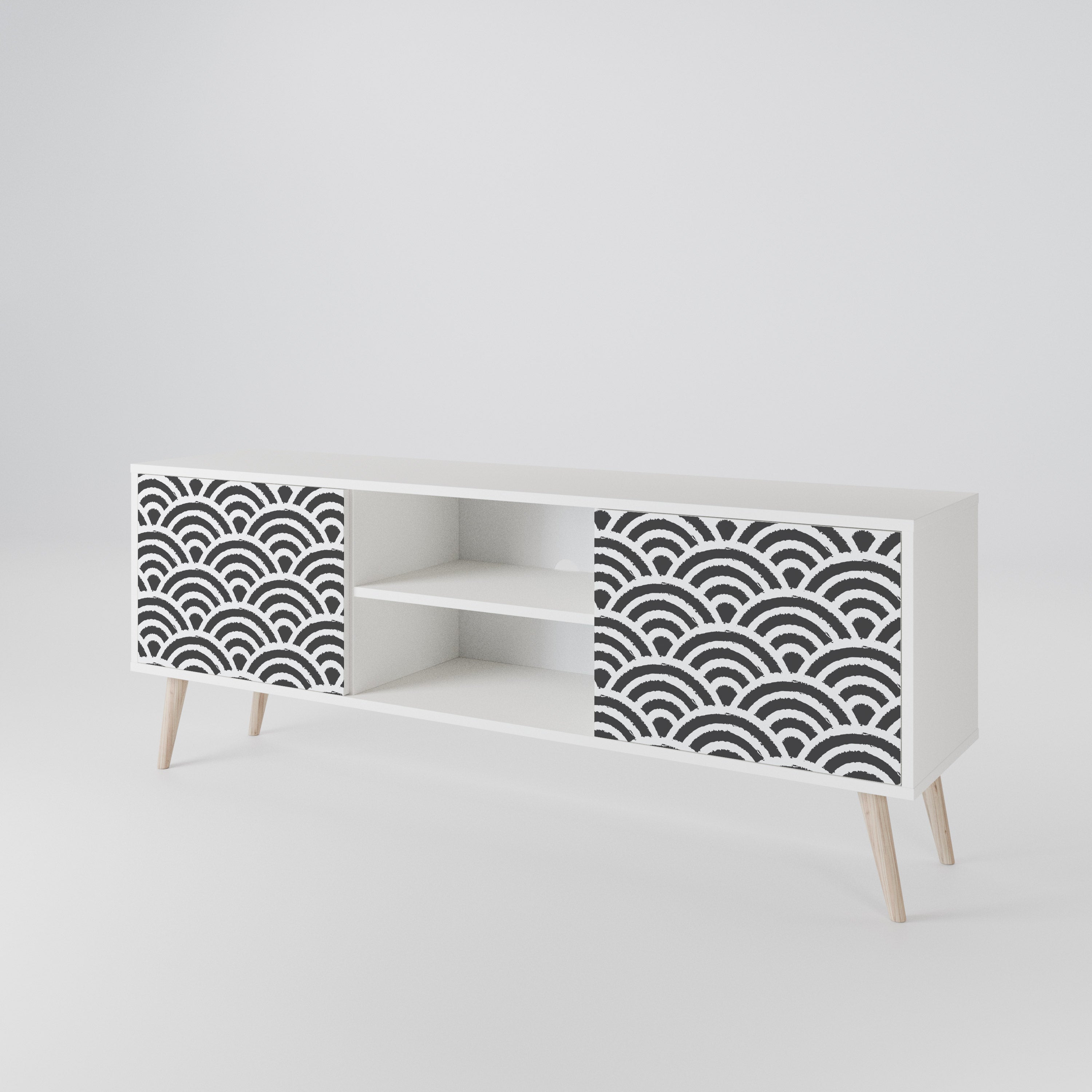 GLOOMY HOST Mueble de TV de 2 Puertas