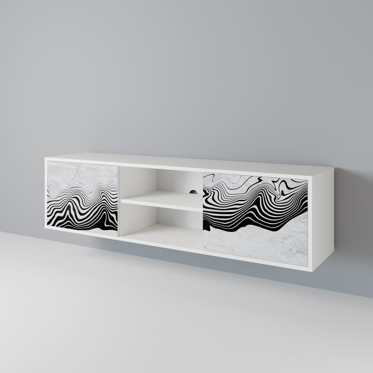 MONOCHROME MIRAGE Mueble de TV de 2 Puertas