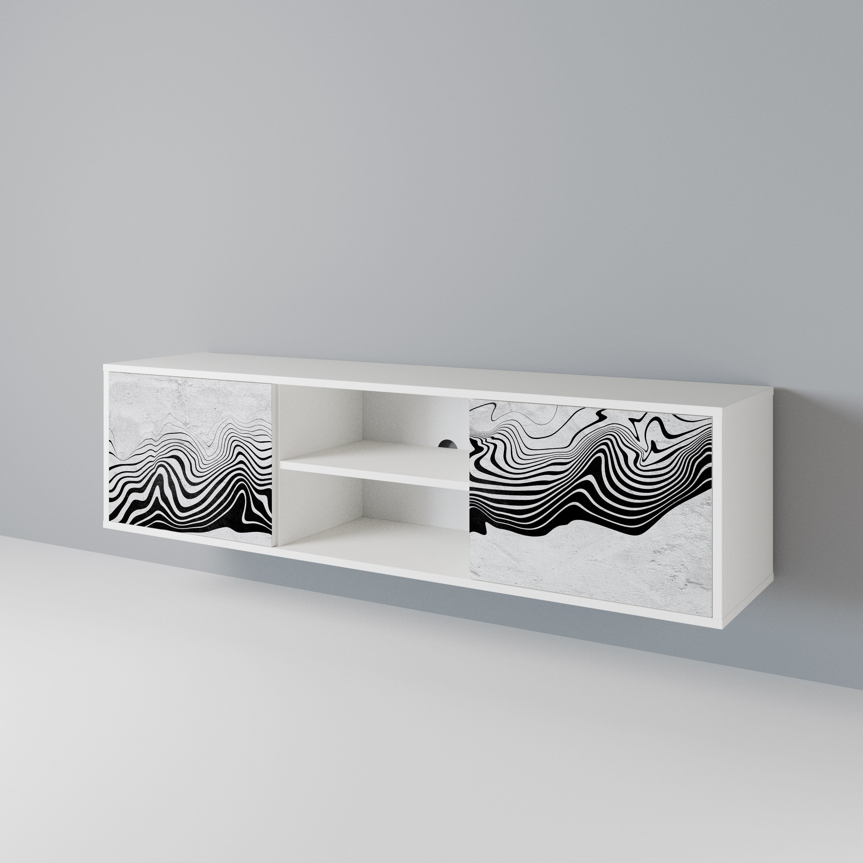 MONOCHROME MIRAGE Mueble de TV de 2 Puertas