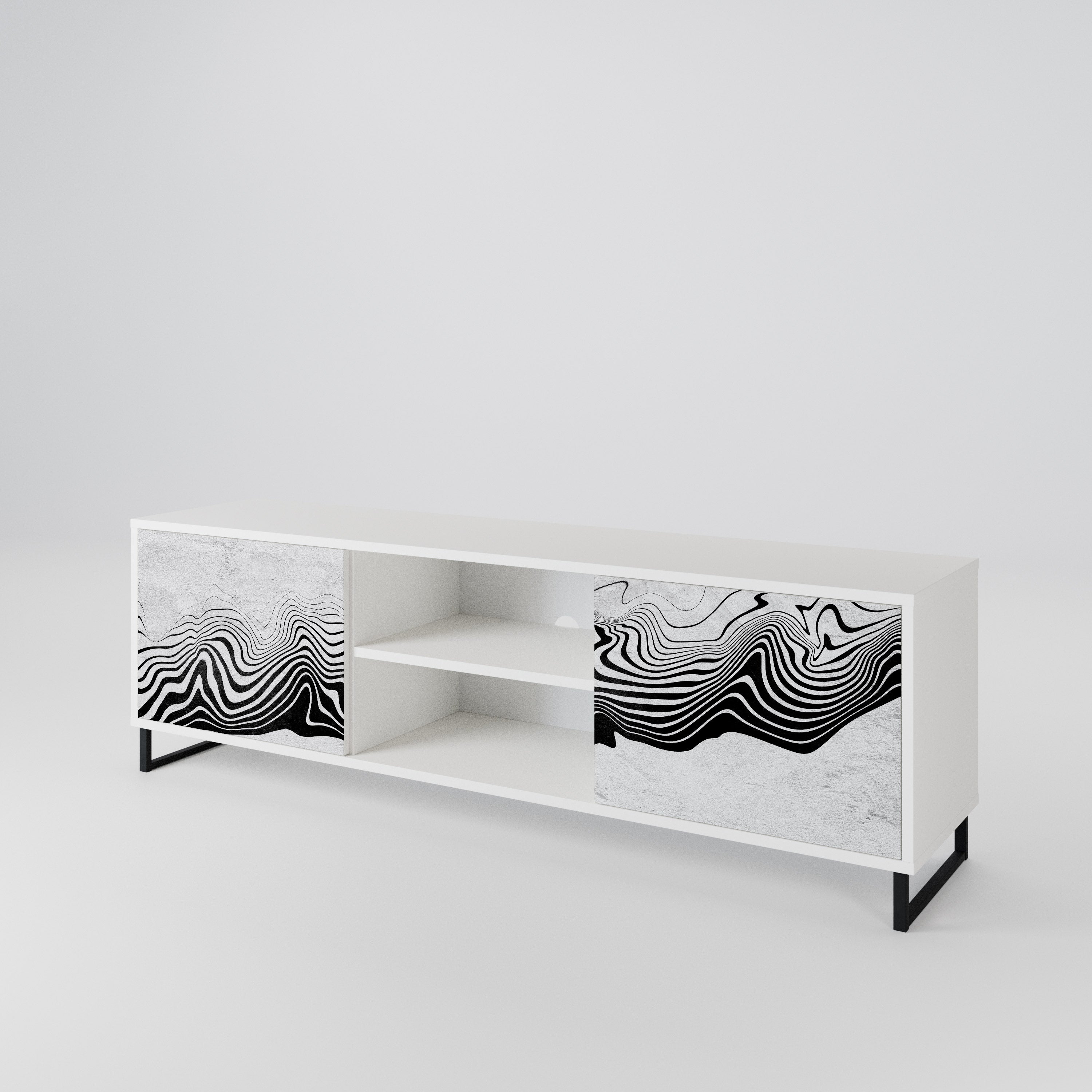 MONOCHROME MIRAGE Mueble de TV de 2 Puertas