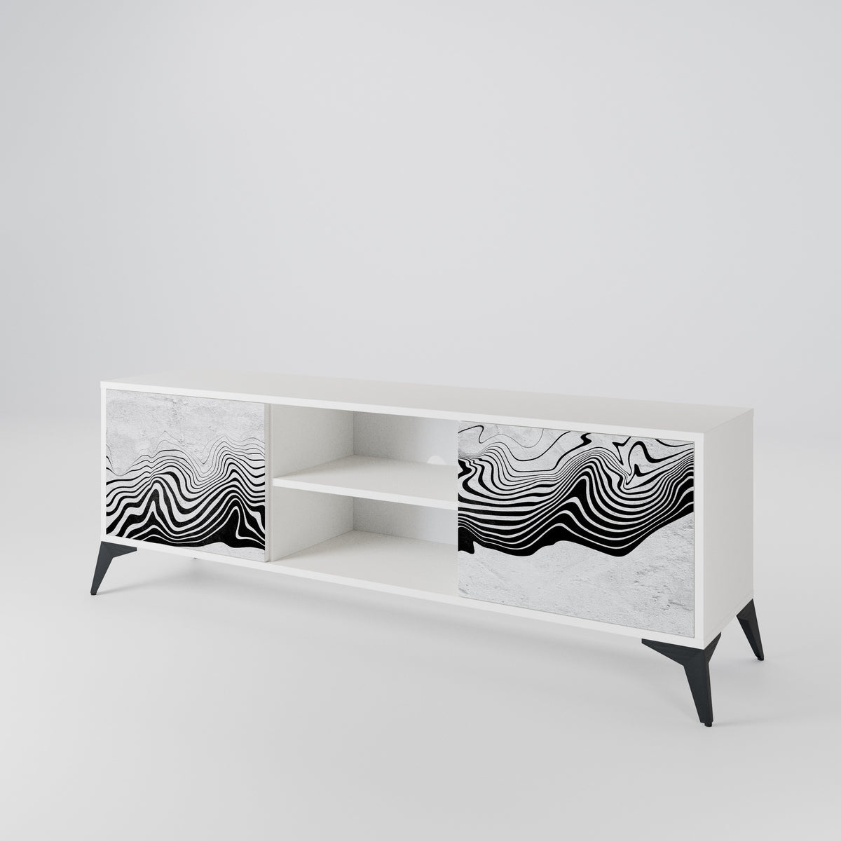MONOCHROME MIRAGE Mueble de TV de 2 Puertas