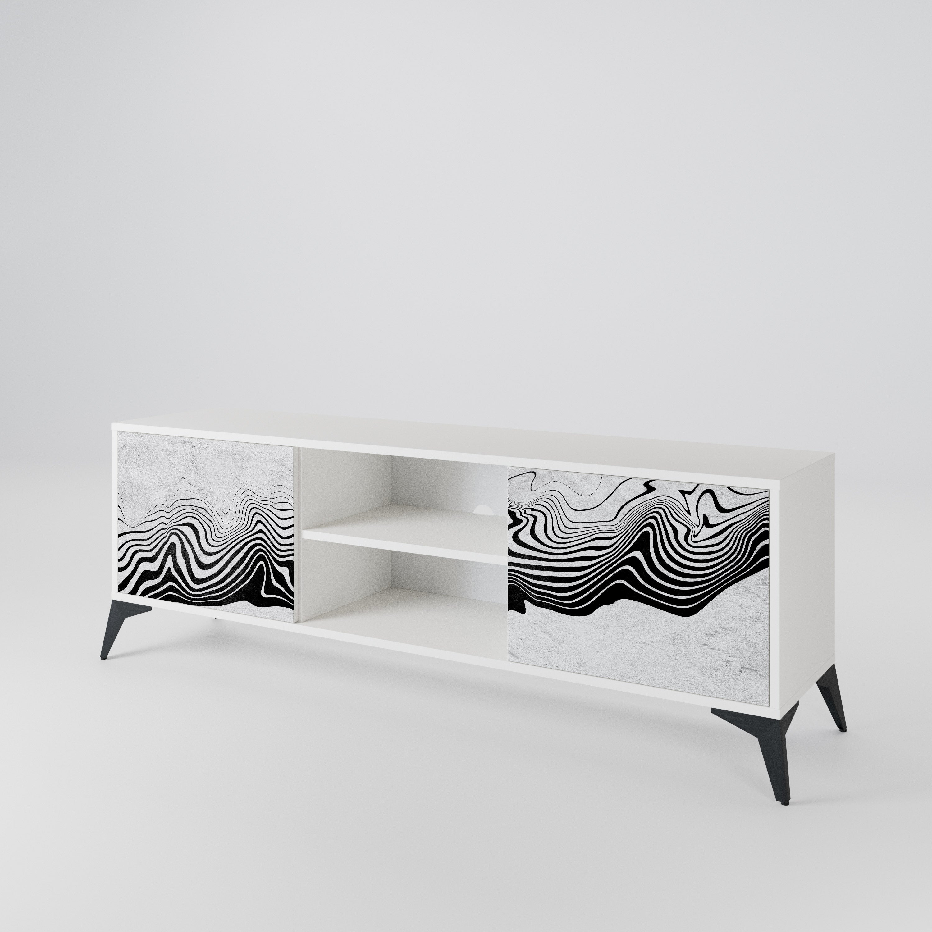 MONOCHROME MIRAGE Mueble de TV de 2 Puertas