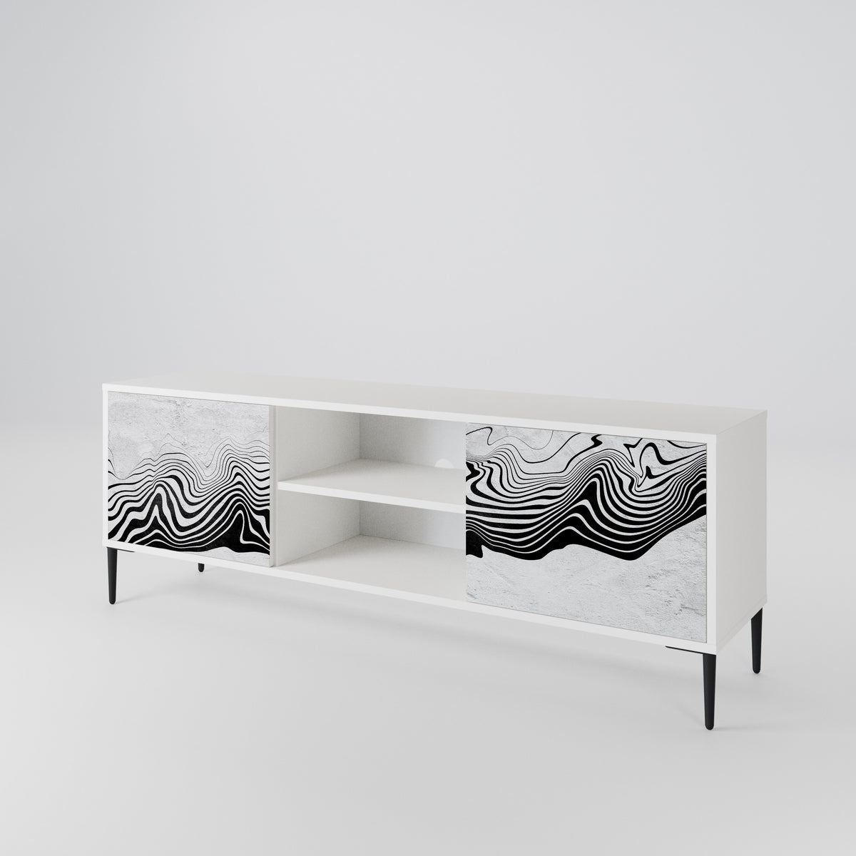 MONOCHROME MIRAGE Mueble de TV de 2 Puertas