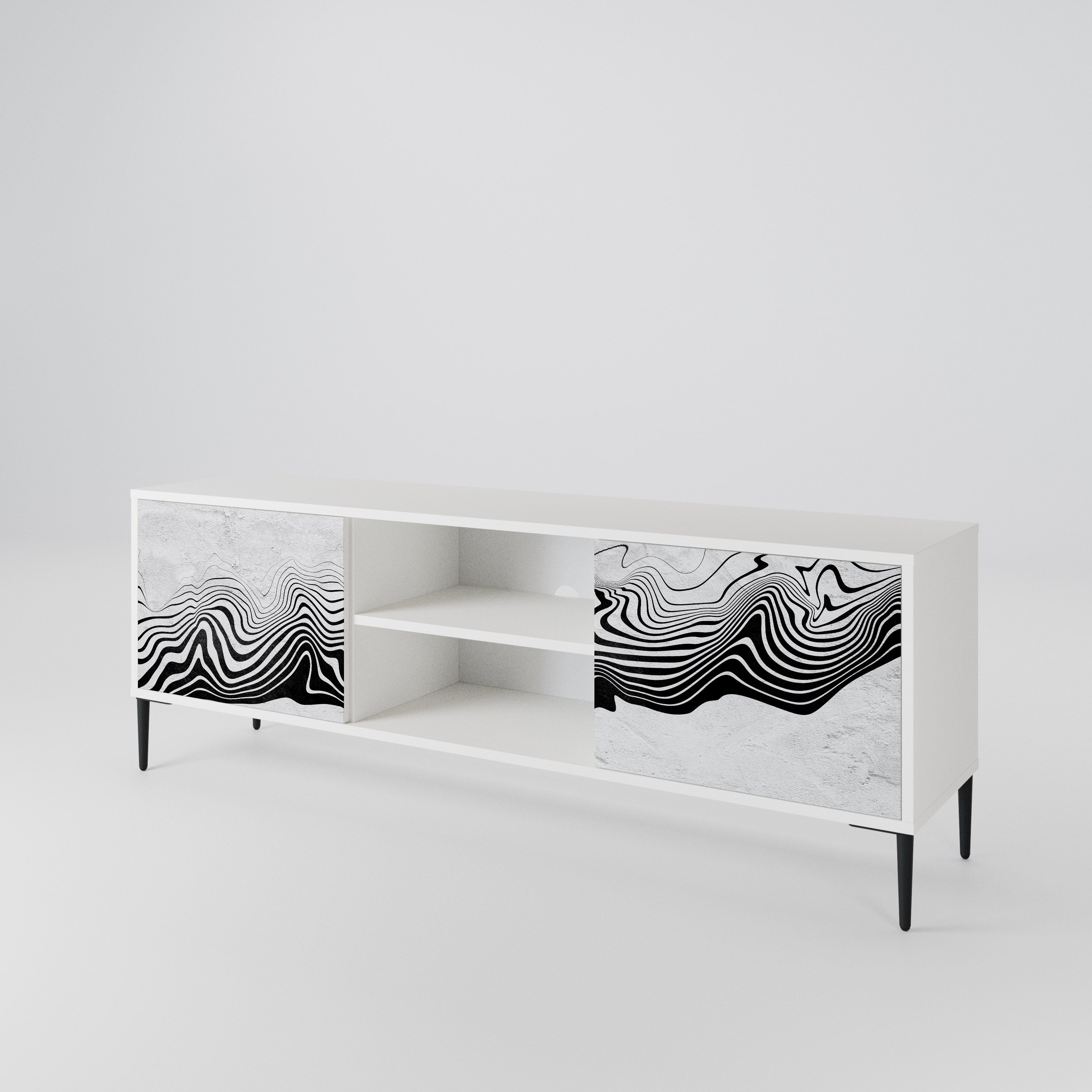 MONOCHROME MIRAGE Mueble de TV de 2 Puertas