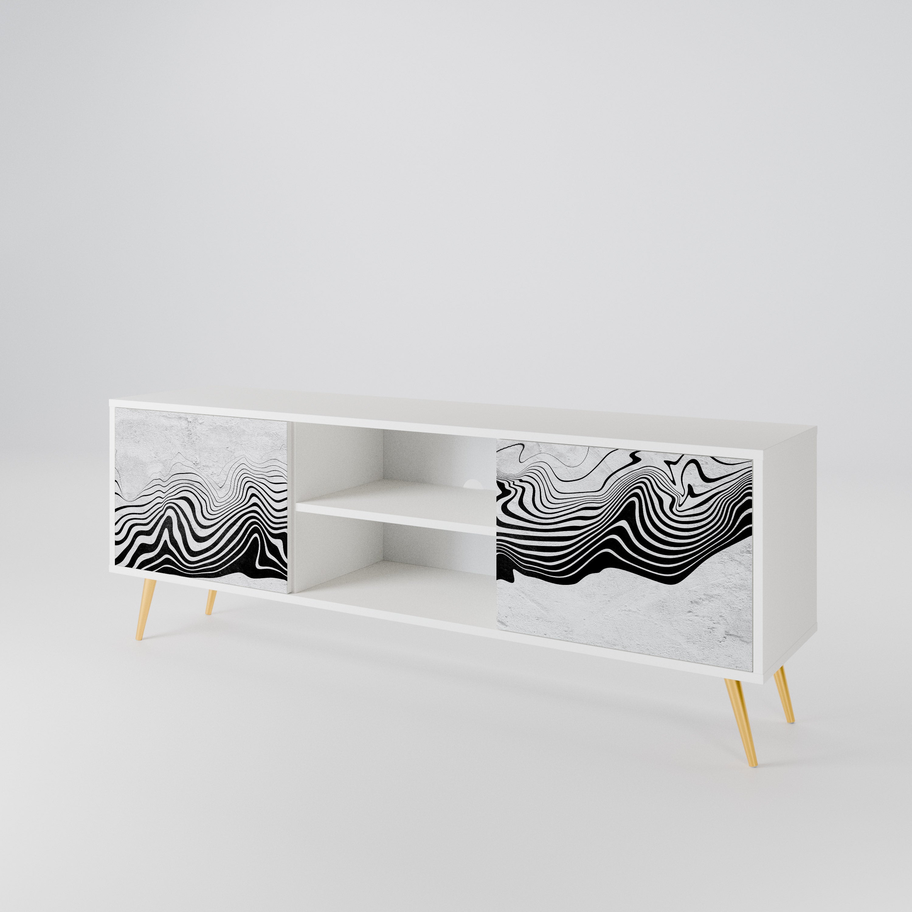 MONOCHROME MIRAGE Mueble de TV de 2 Puertas