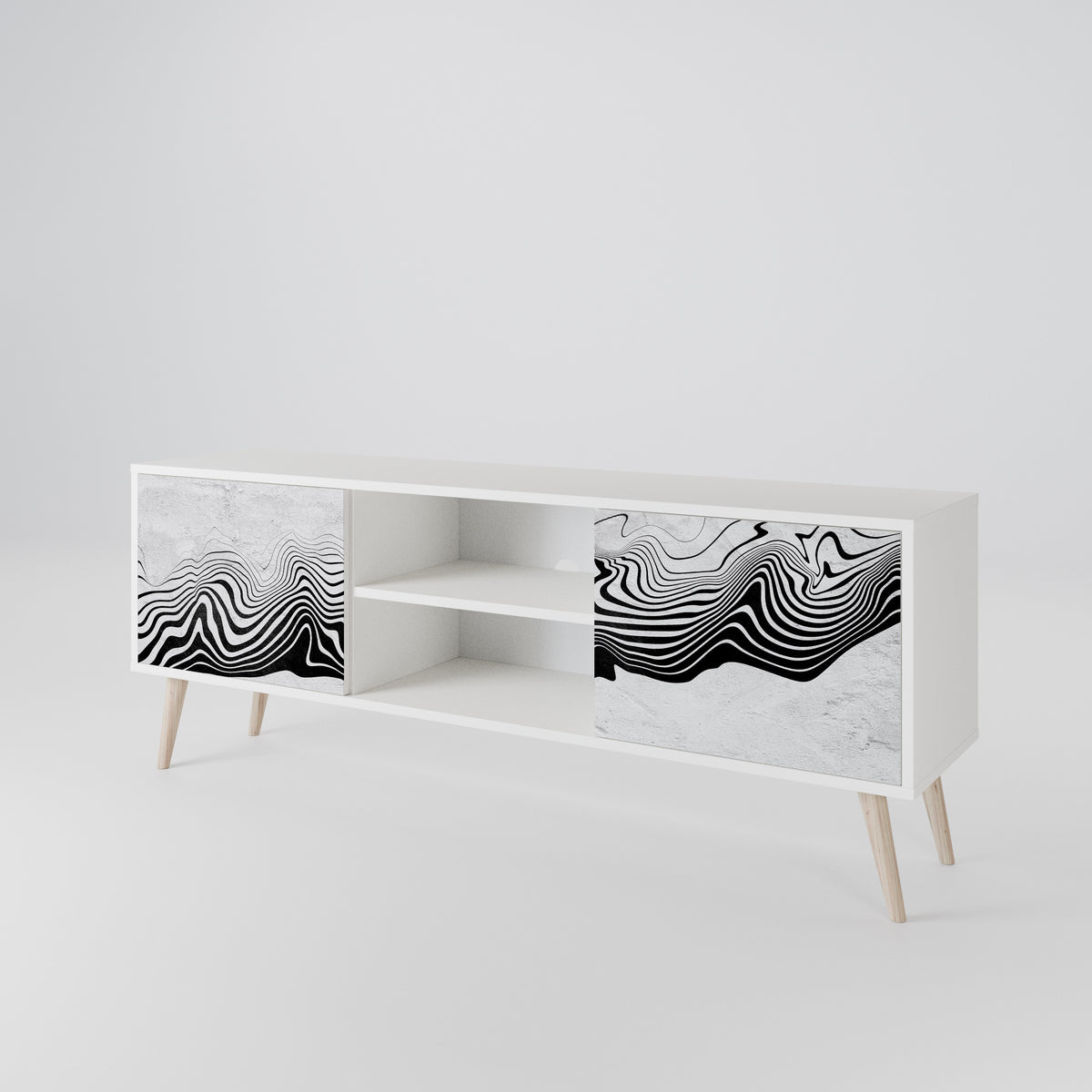 MONOCHROME MIRAGE Mueble de TV de 2 Puertas