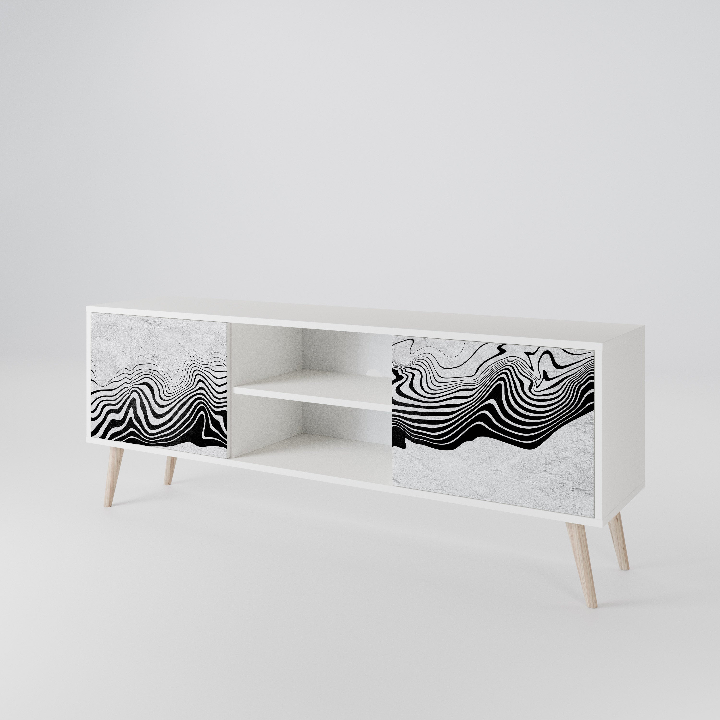 MONOCHROME MIRAGE Mueble de TV de 2 Puertas