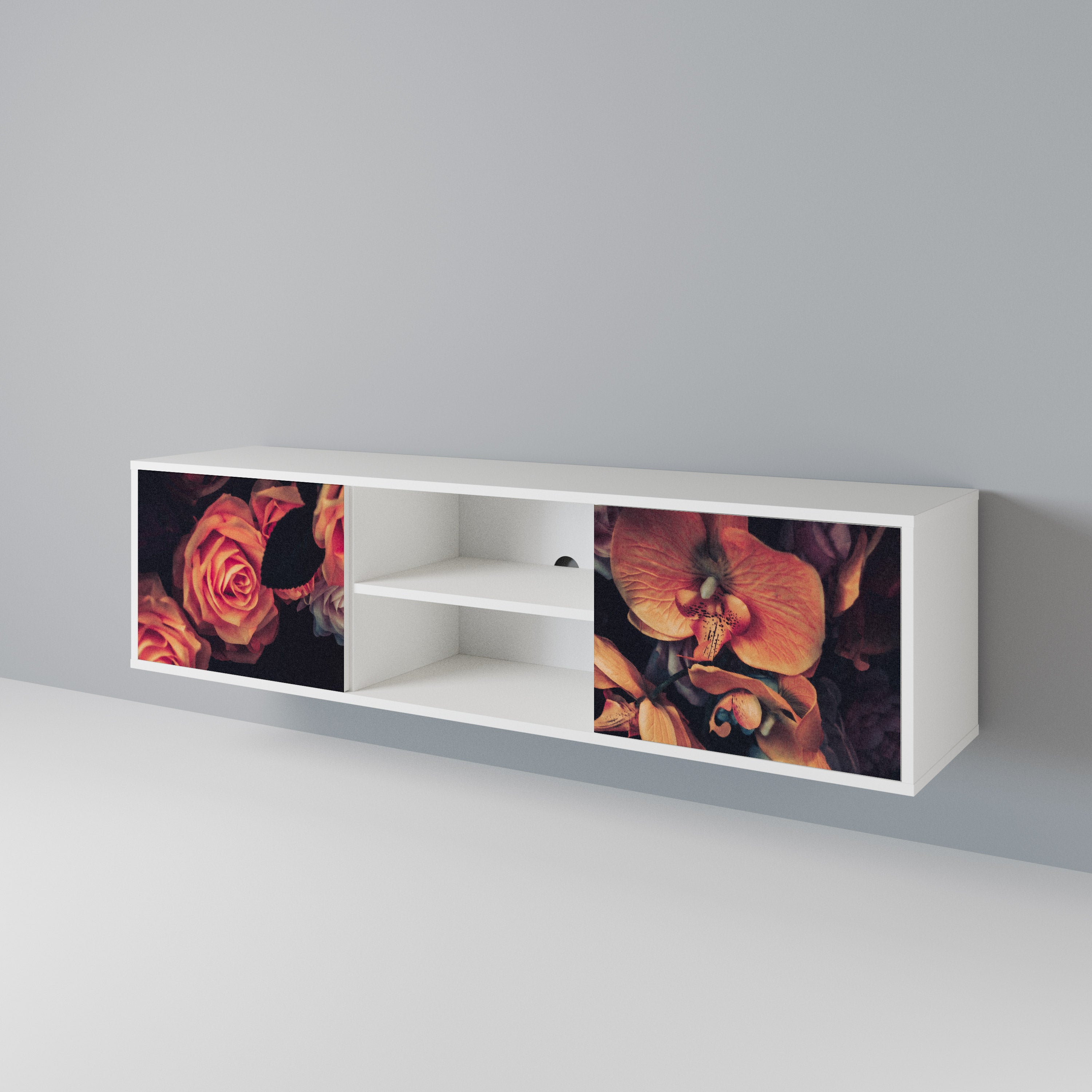 NEVERENDING BLOOM Mueble de TV de 2 Puertas