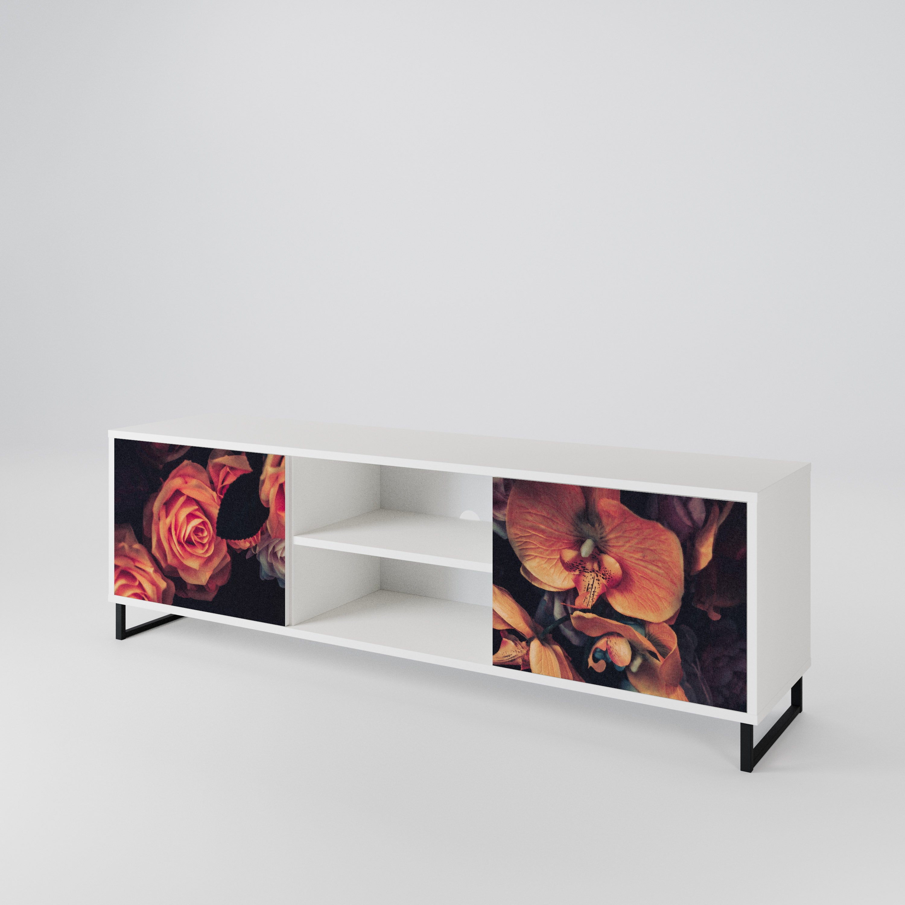 NEVERENDING BLOOM Mueble de TV de 2 Puertas