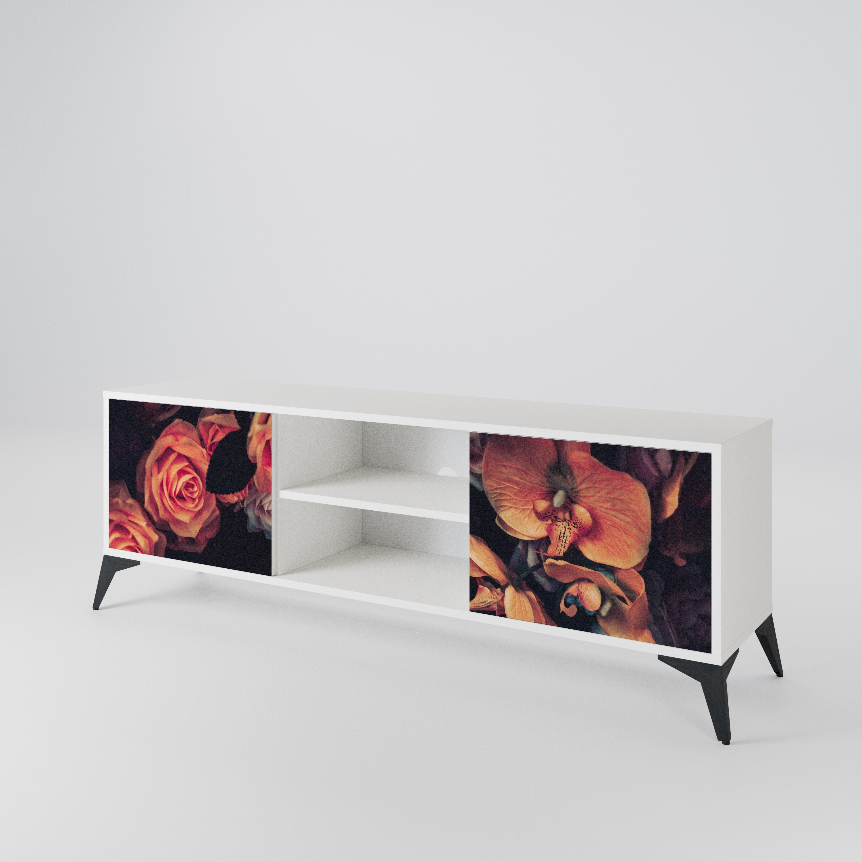NEVERENDING BLOOM Mueble de TV de 2 Puertas