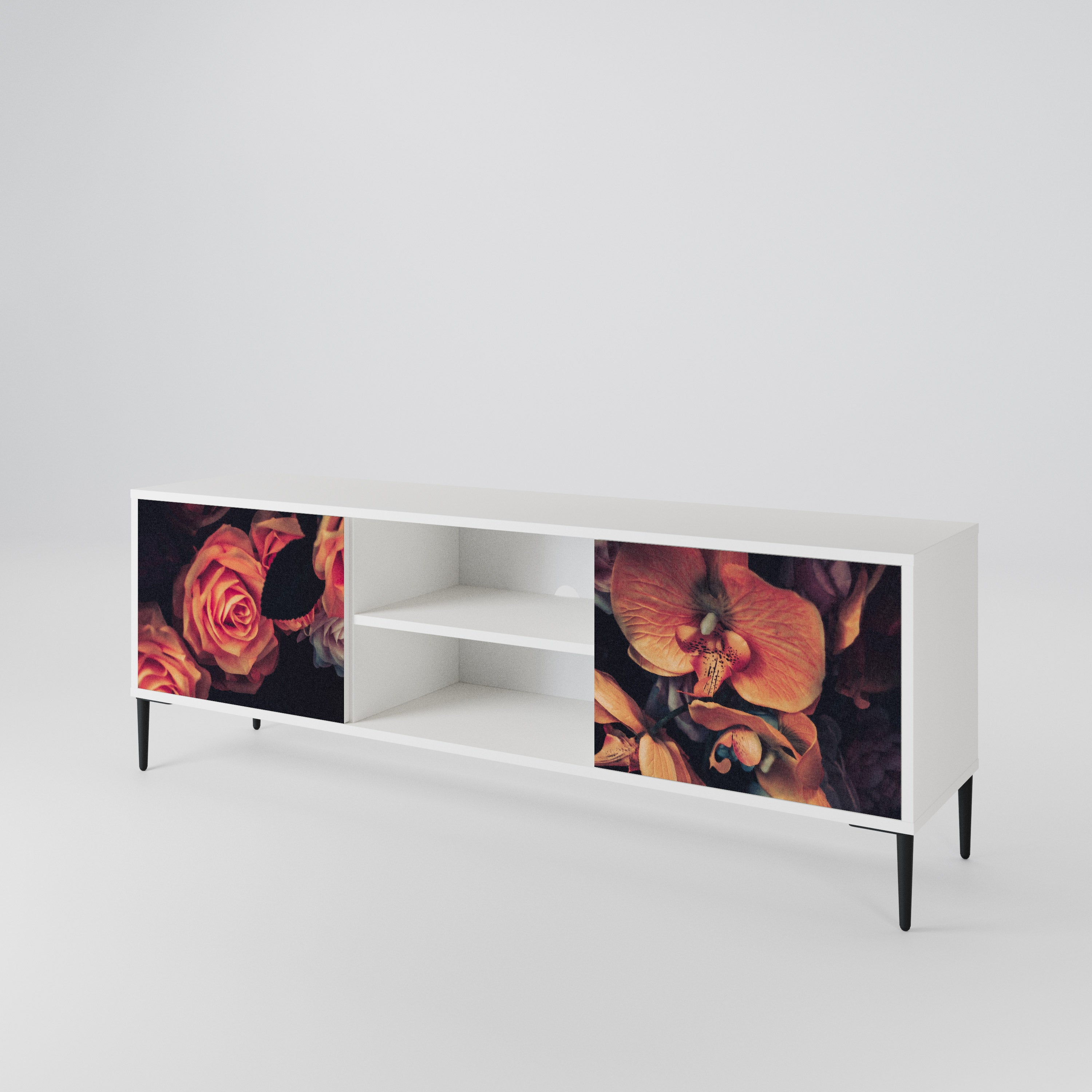 NEVERENDING BLOOM Mueble de TV de 2 Puertas
