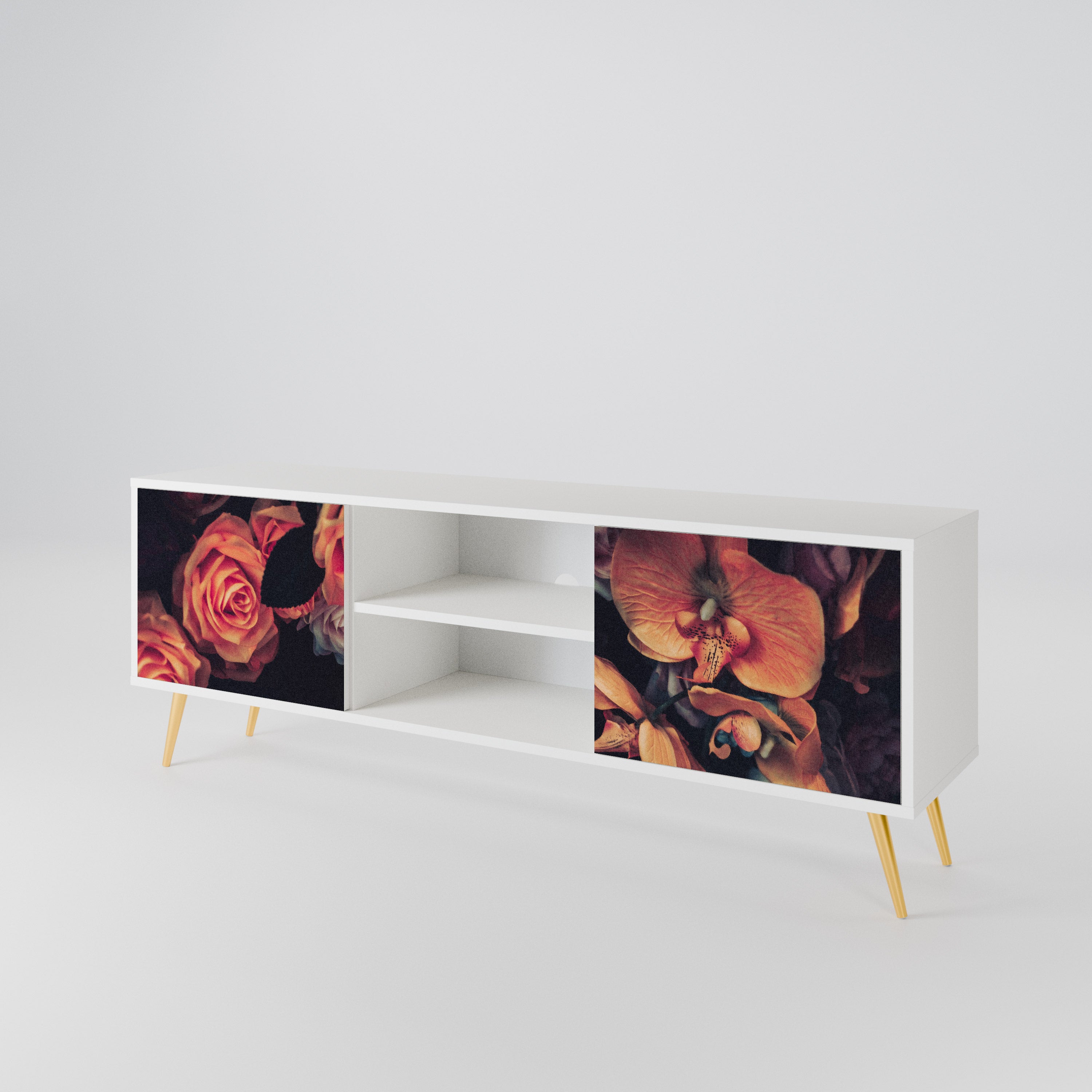 NEVERENDING BLOOM Mueble de TV de 2 Puertas