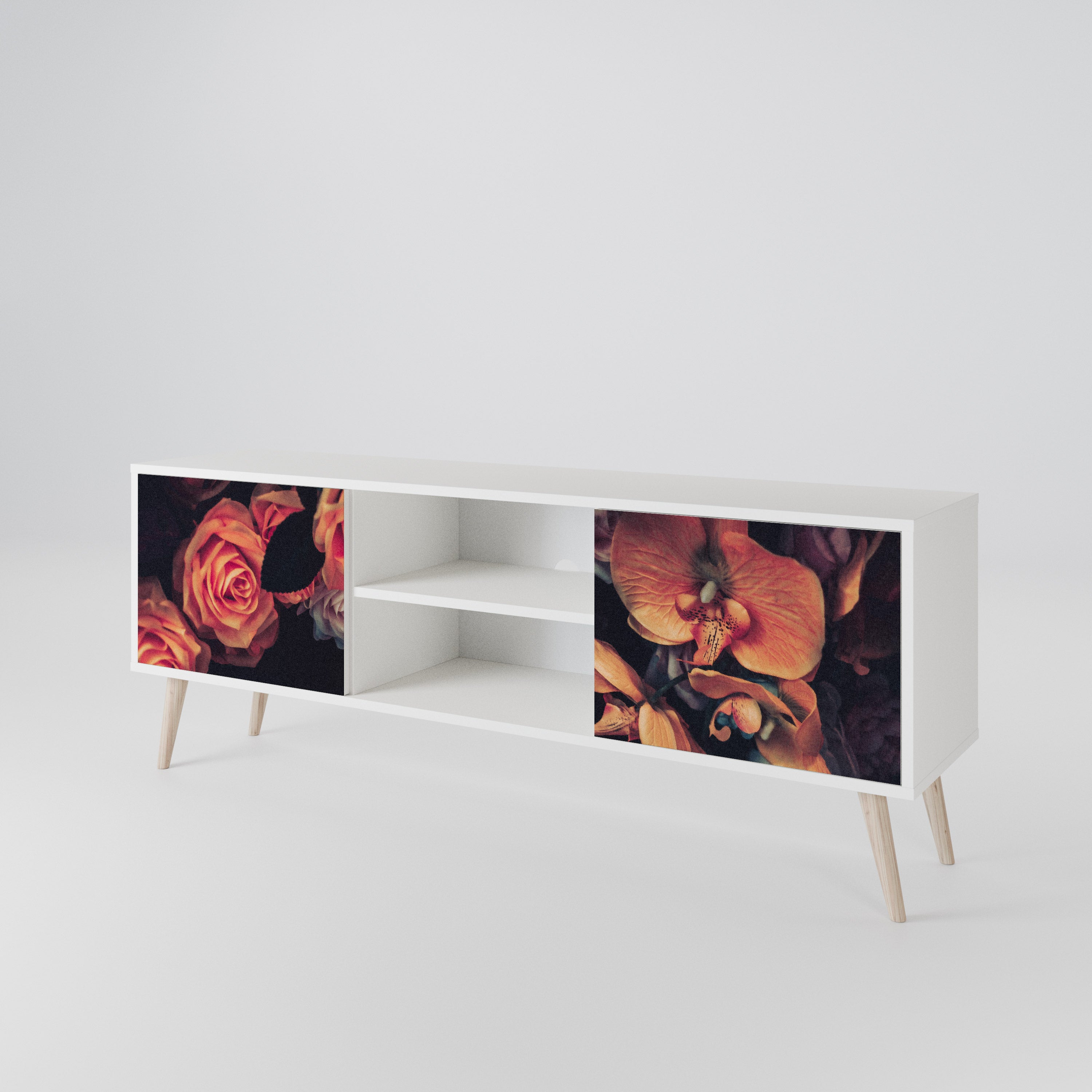 NEVERENDING BLOOM Mueble de TV de 2 Puertas