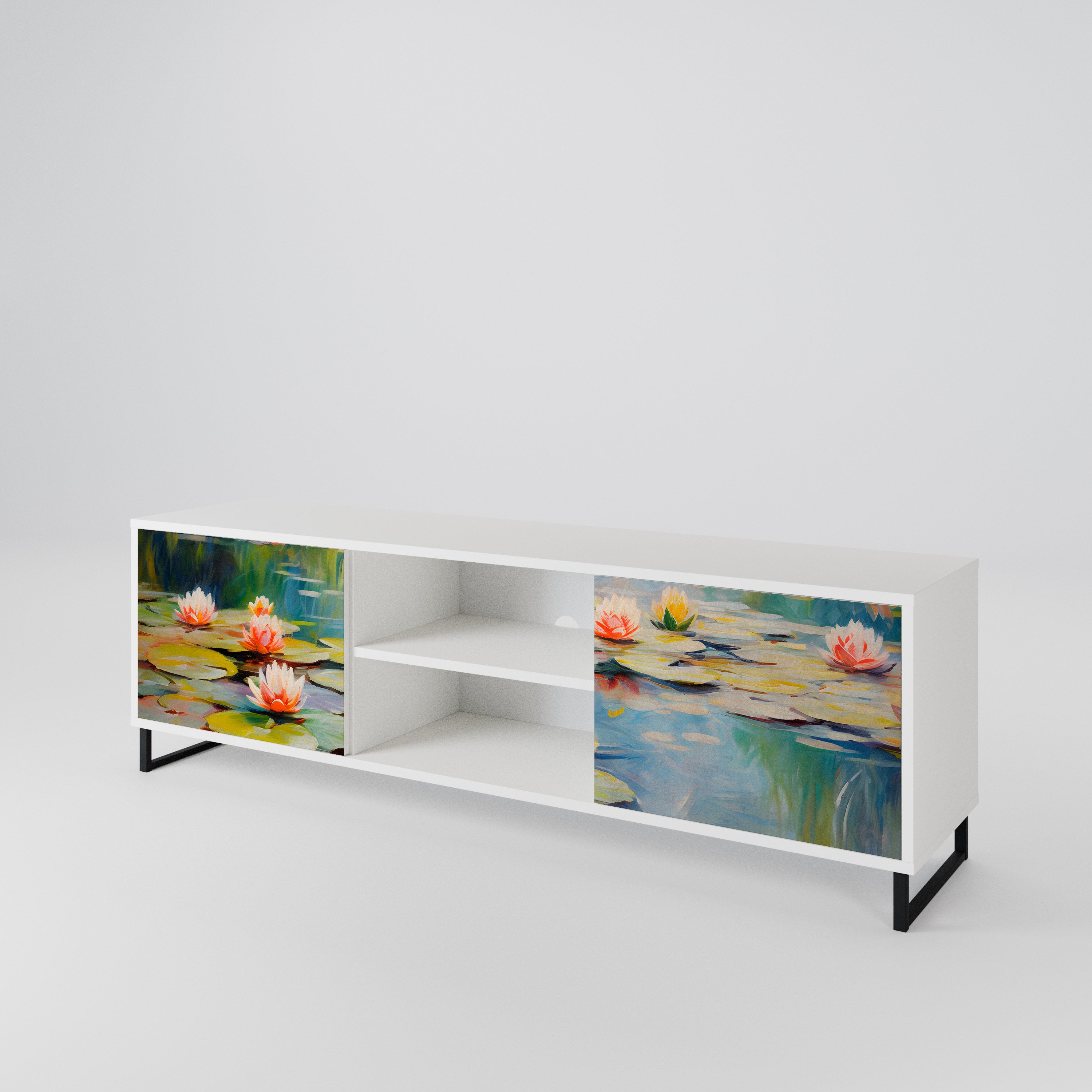 BLOOMING WATERS Mueble de TV de 2 Puertas