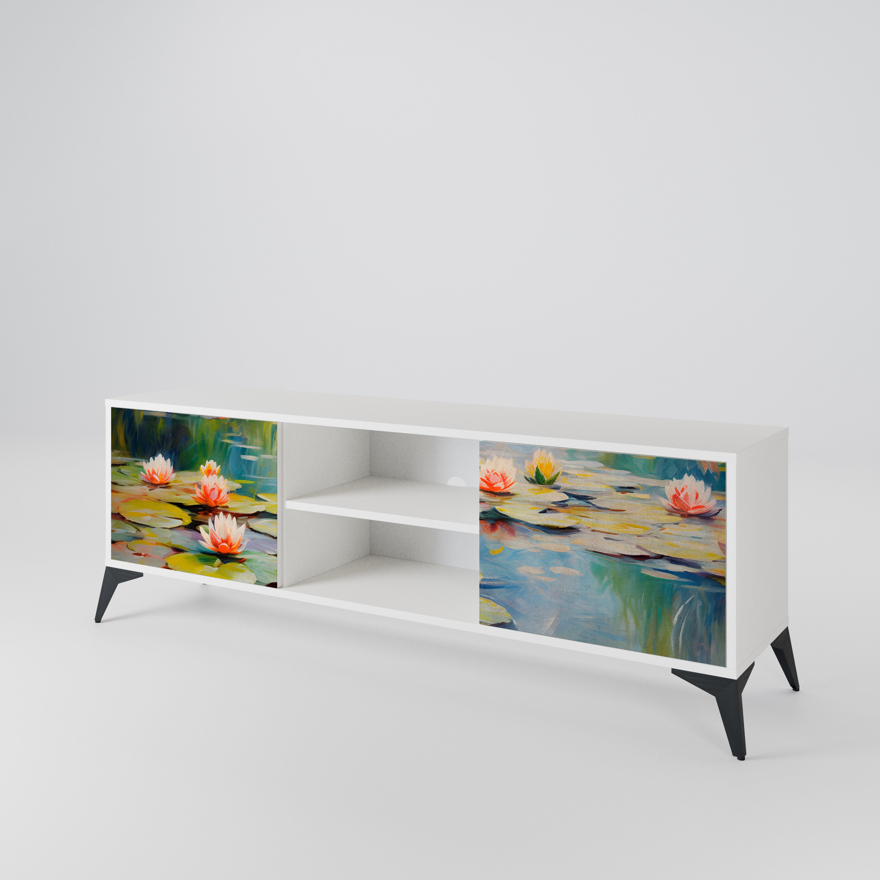 BLOOMING WATERS Mueble de TV de 2 Puertas