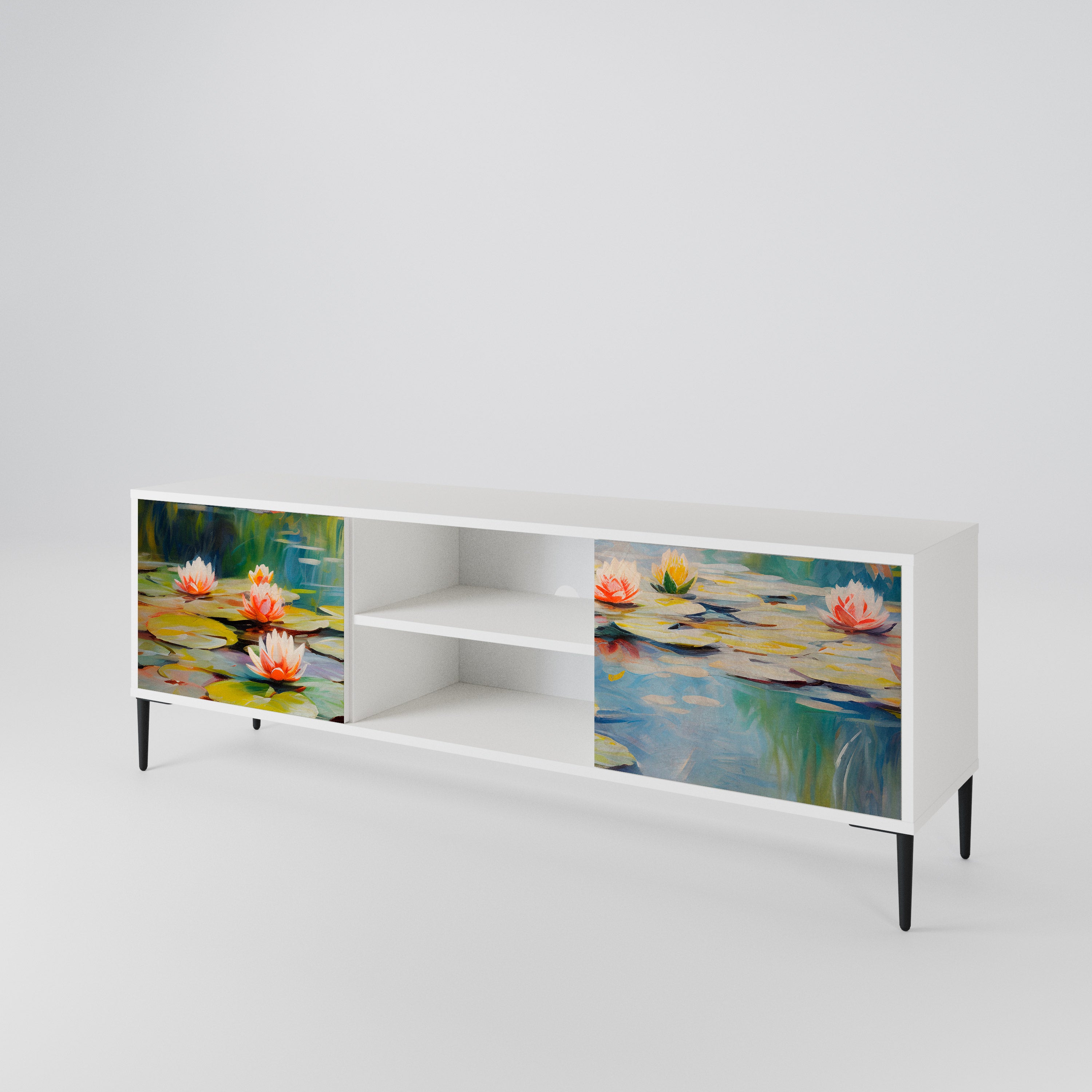 BLOOMING WATERS Mueble de TV de 2 Puertas