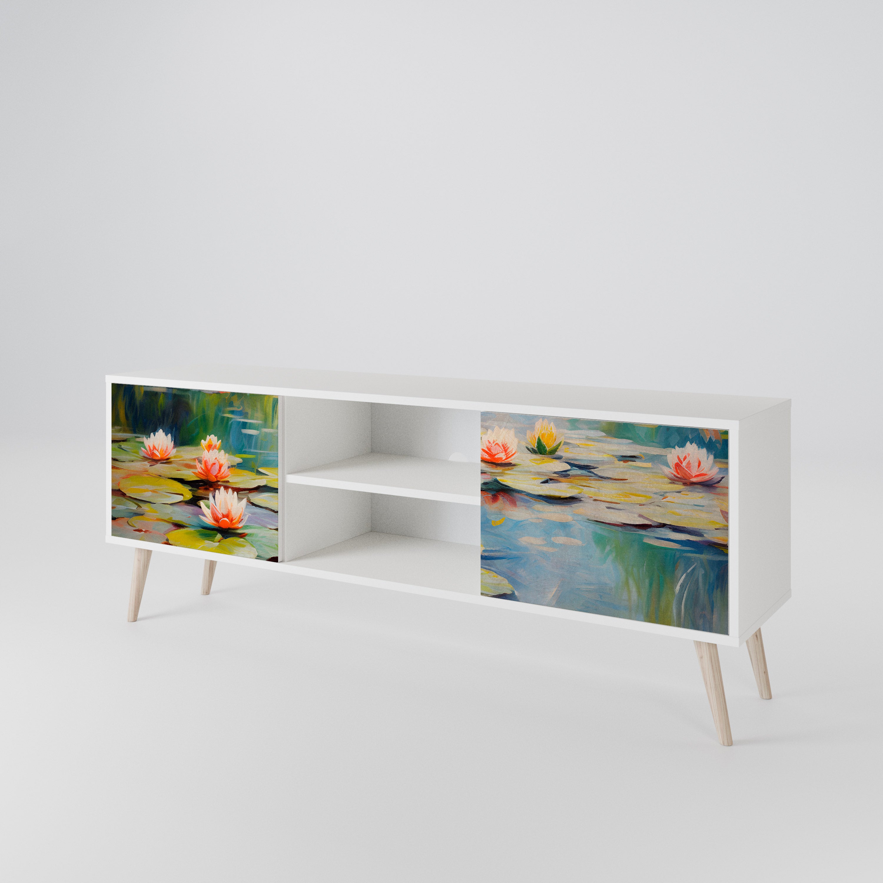BLOOMING WATERS Mueble de TV de 2 Puertas