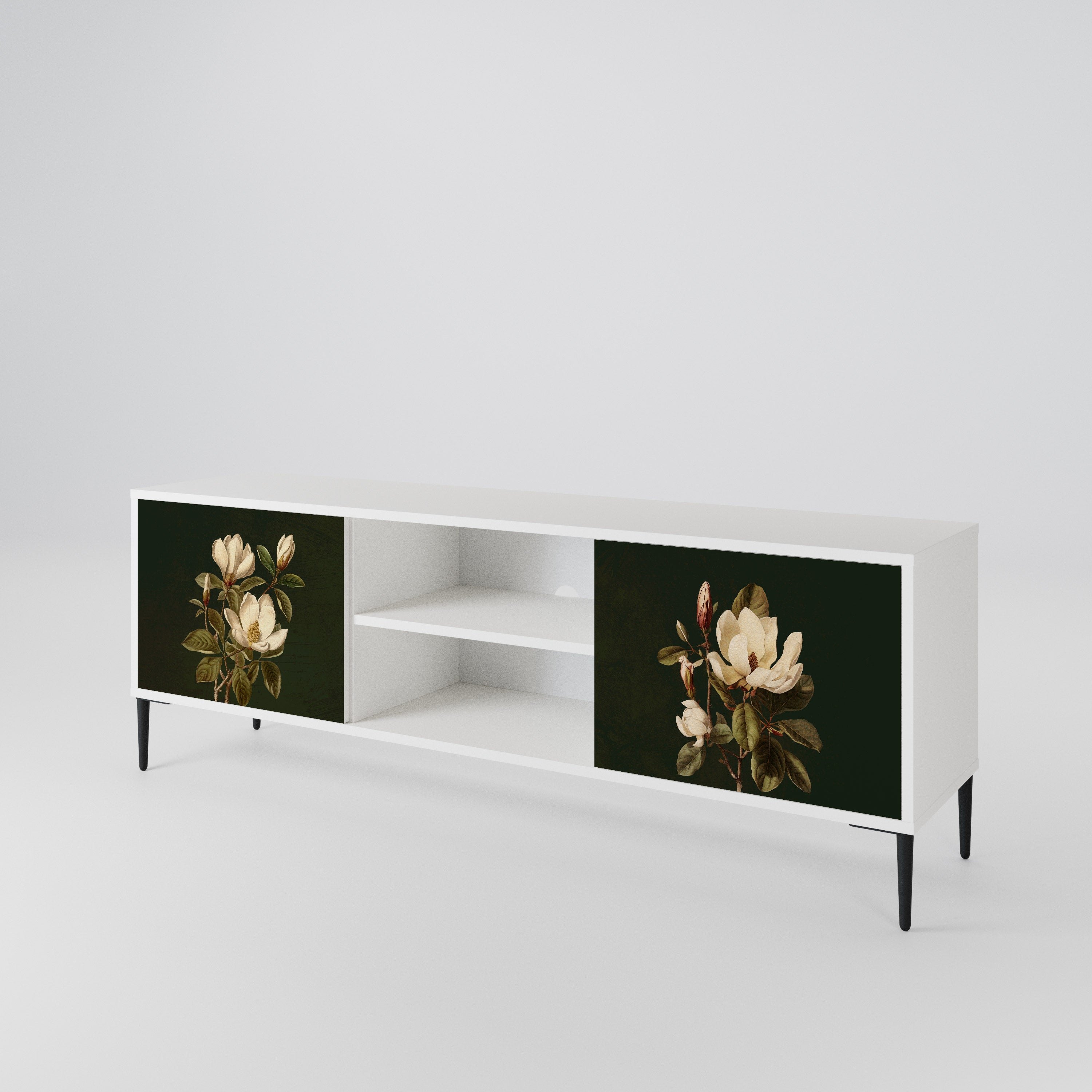 FLORAL NOIR Mueble de TV de 2 Puertas