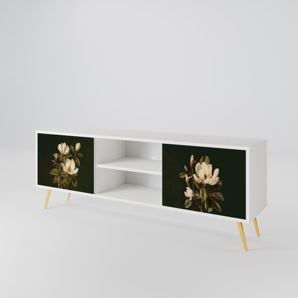 FLORAL NOIR Mueble de TV de 2 Puertas