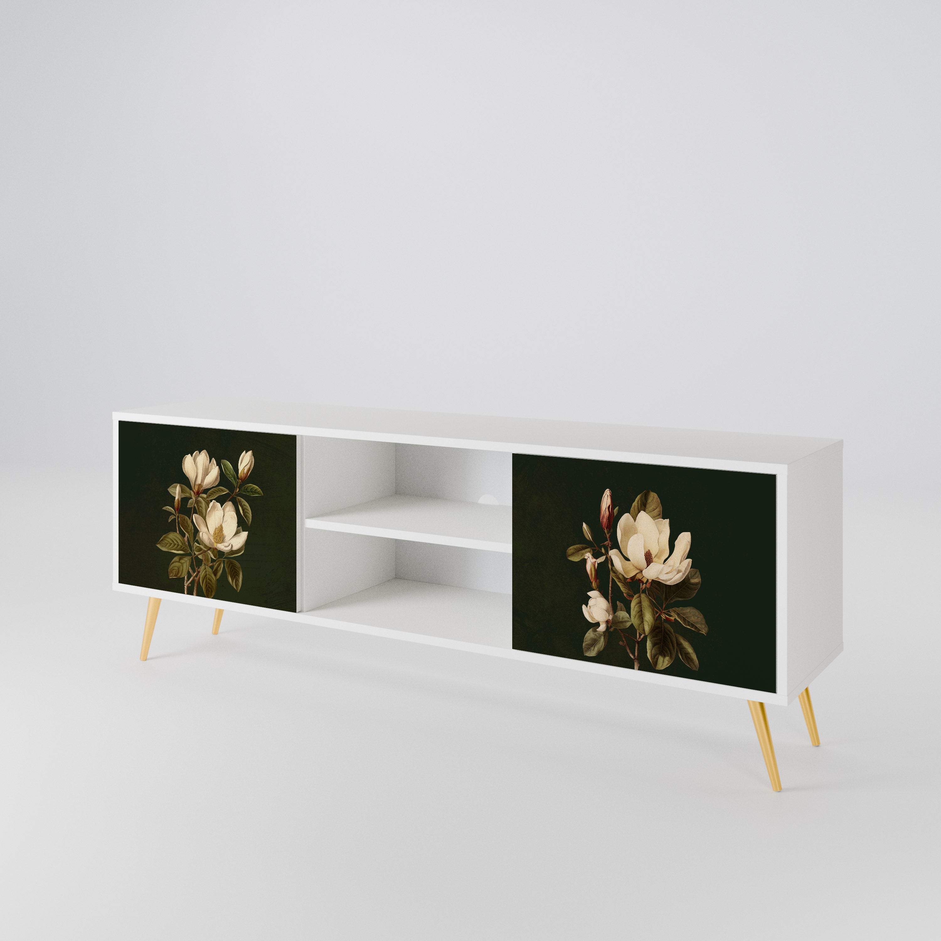 FLORAL NOIR Mueble de TV de 2 Puertas