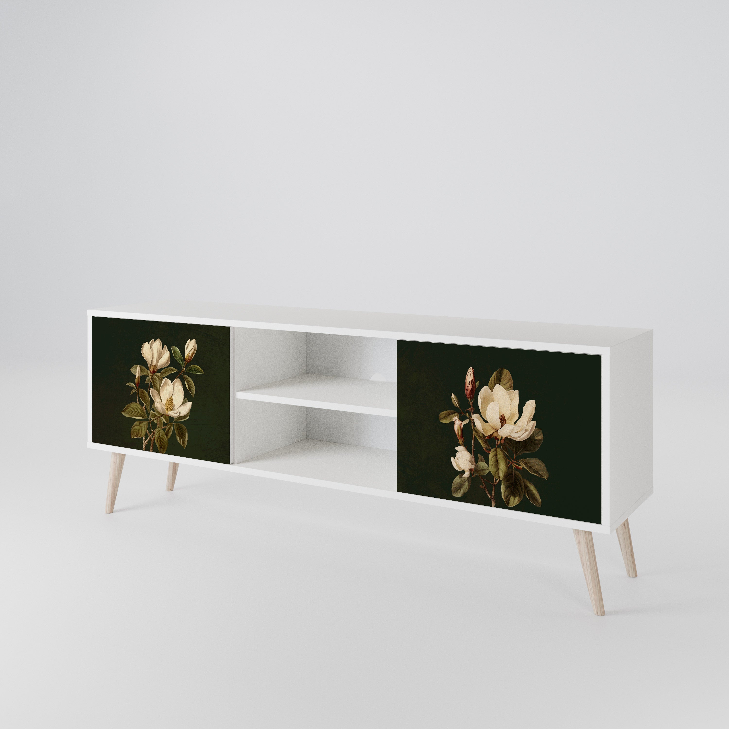 FLORAL NOIR Mueble de TV de 2 Puertas