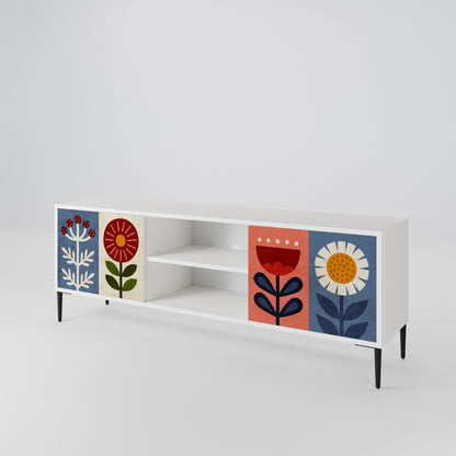 SCANDIC FLOWERET Mueble de TV de 2 Puertas