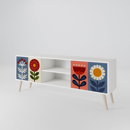 SCANDIC FLOWERET Mueble de TV de 2 Puertas
