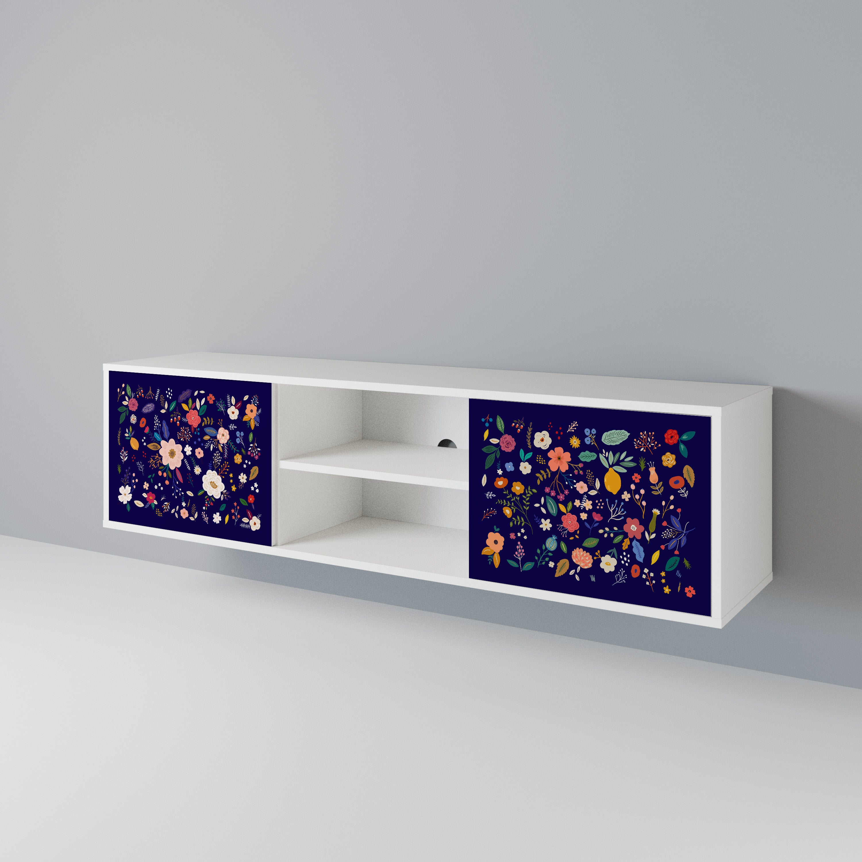 FLORAL COMBINATION Mueble de TV de 2 Puertas