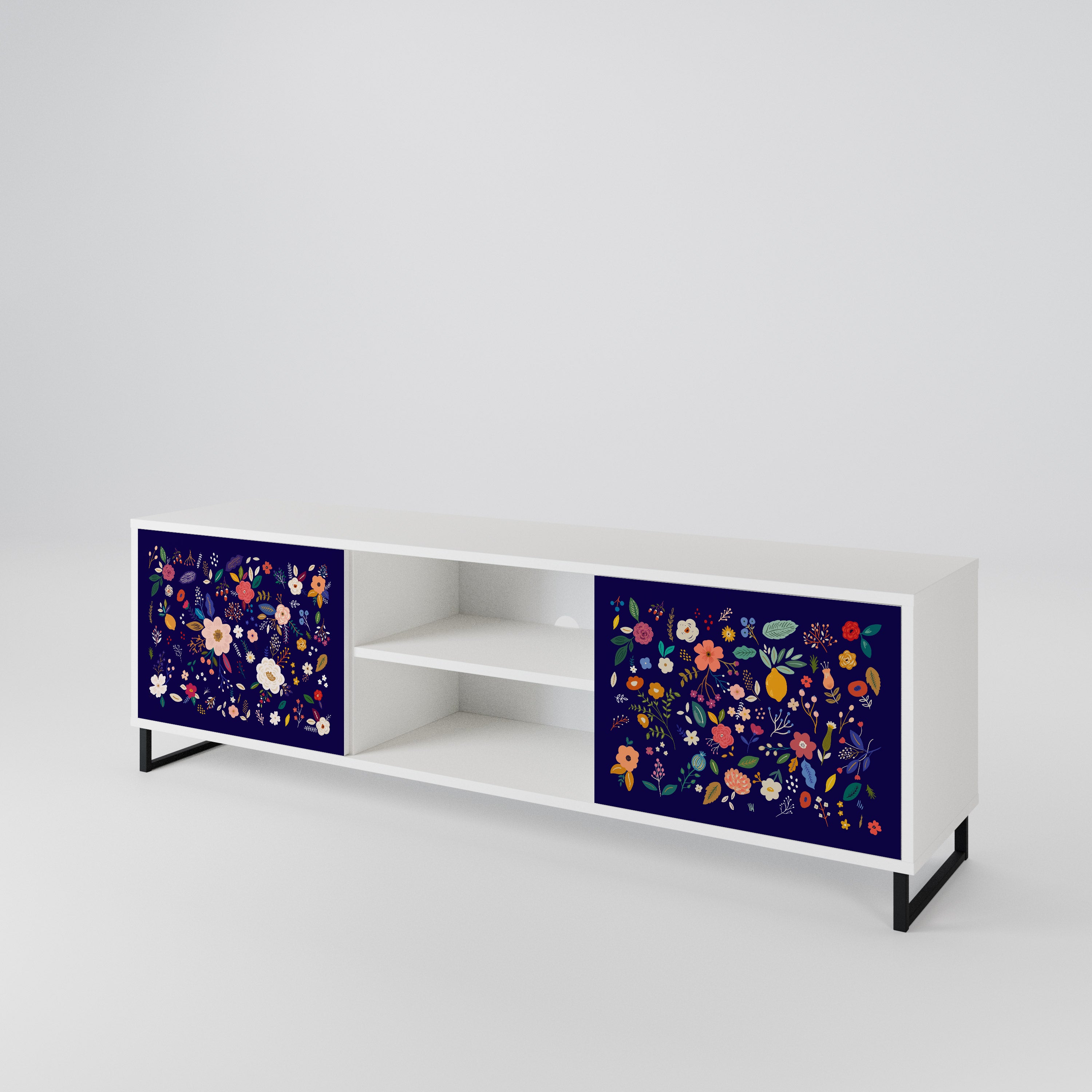 FLORAL COMBINATION Mueble de TV de 2 Puertas