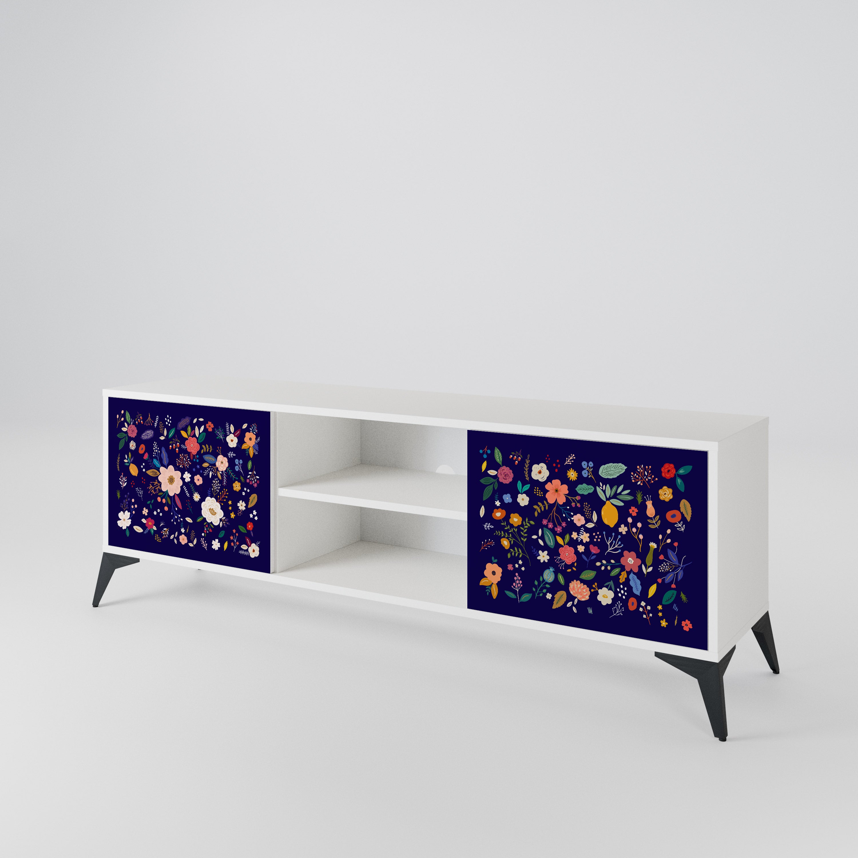 FLORAL COMBINATION Mueble de TV de 2 Puertas