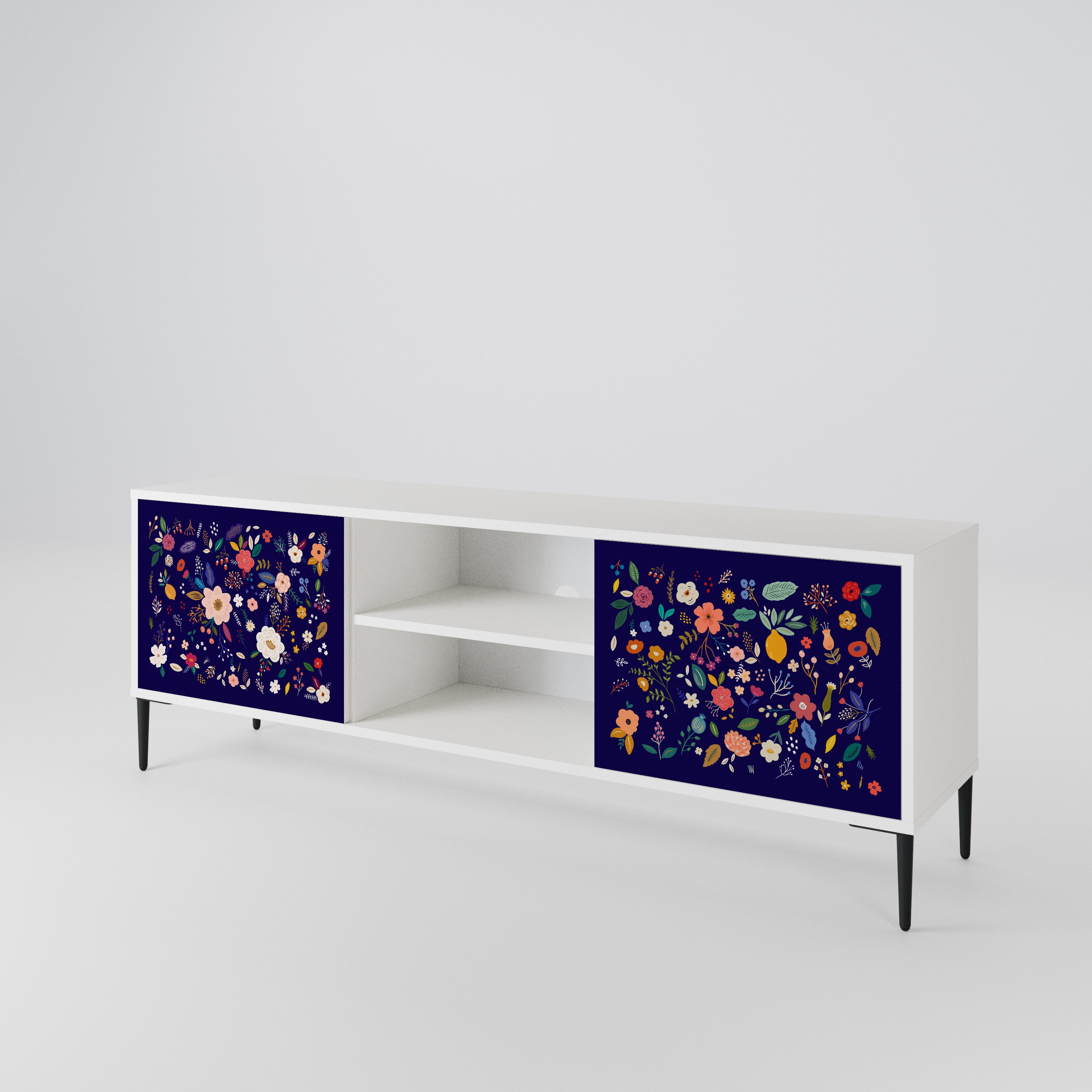 FLORAL COMBINATION Mueble de TV de 2 Puertas