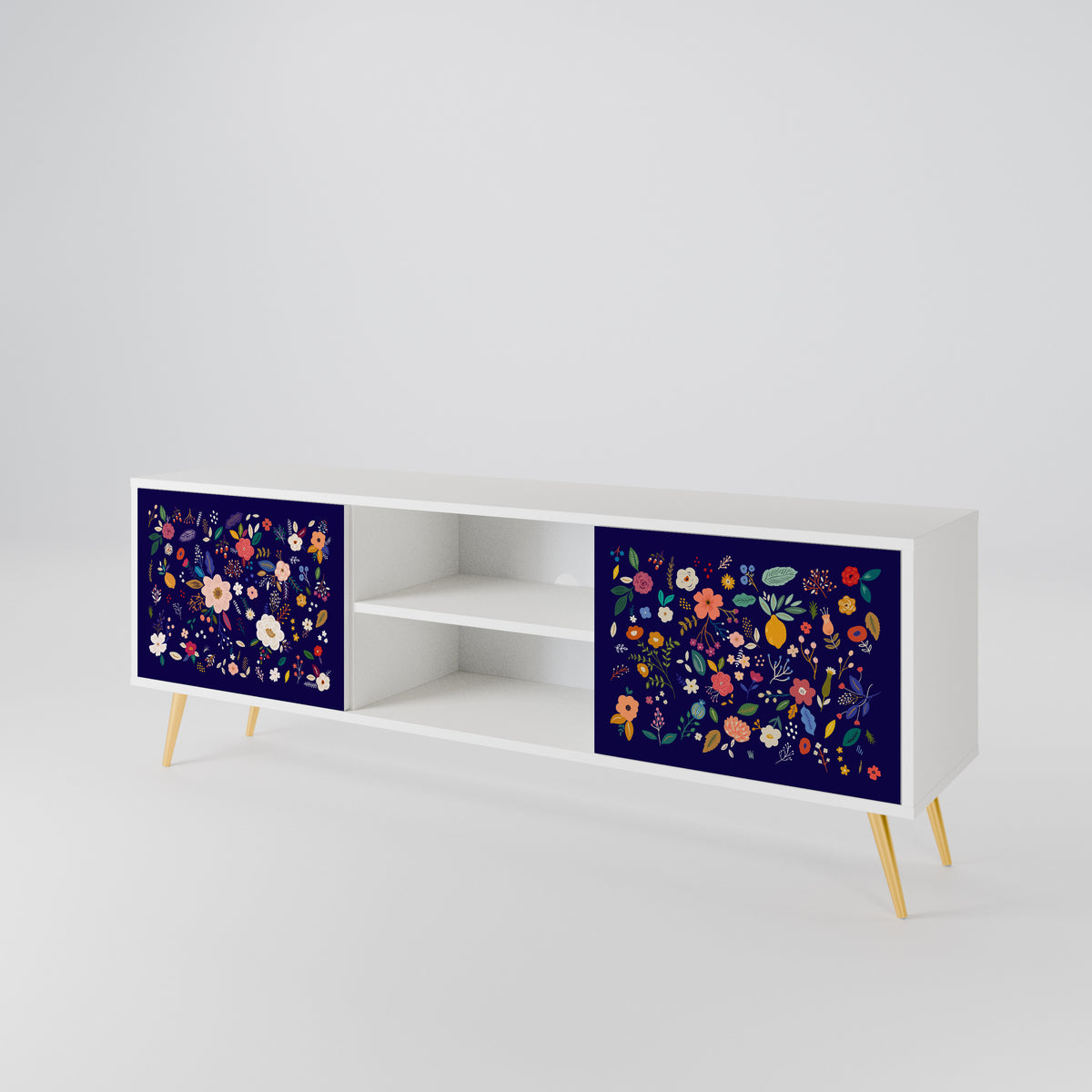 FLORAL COMBINATION Mueble de TV de 2 Puertas