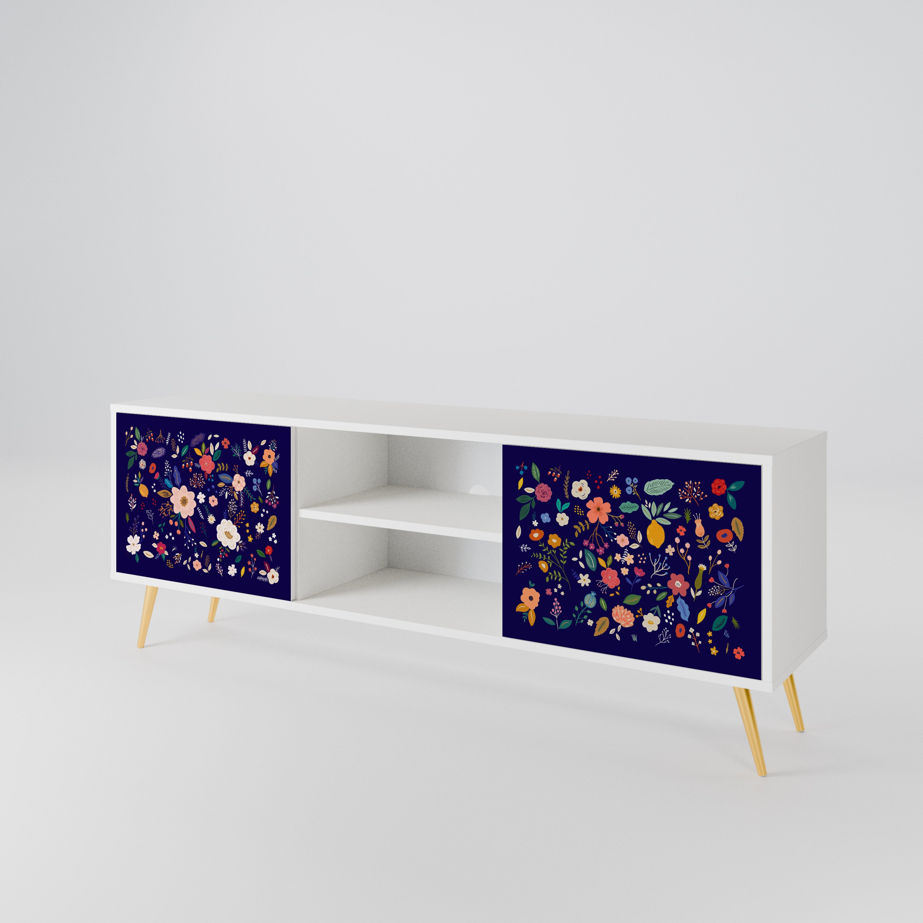 FLORAL COMBINATION Mueble de TV de 2 Puertas