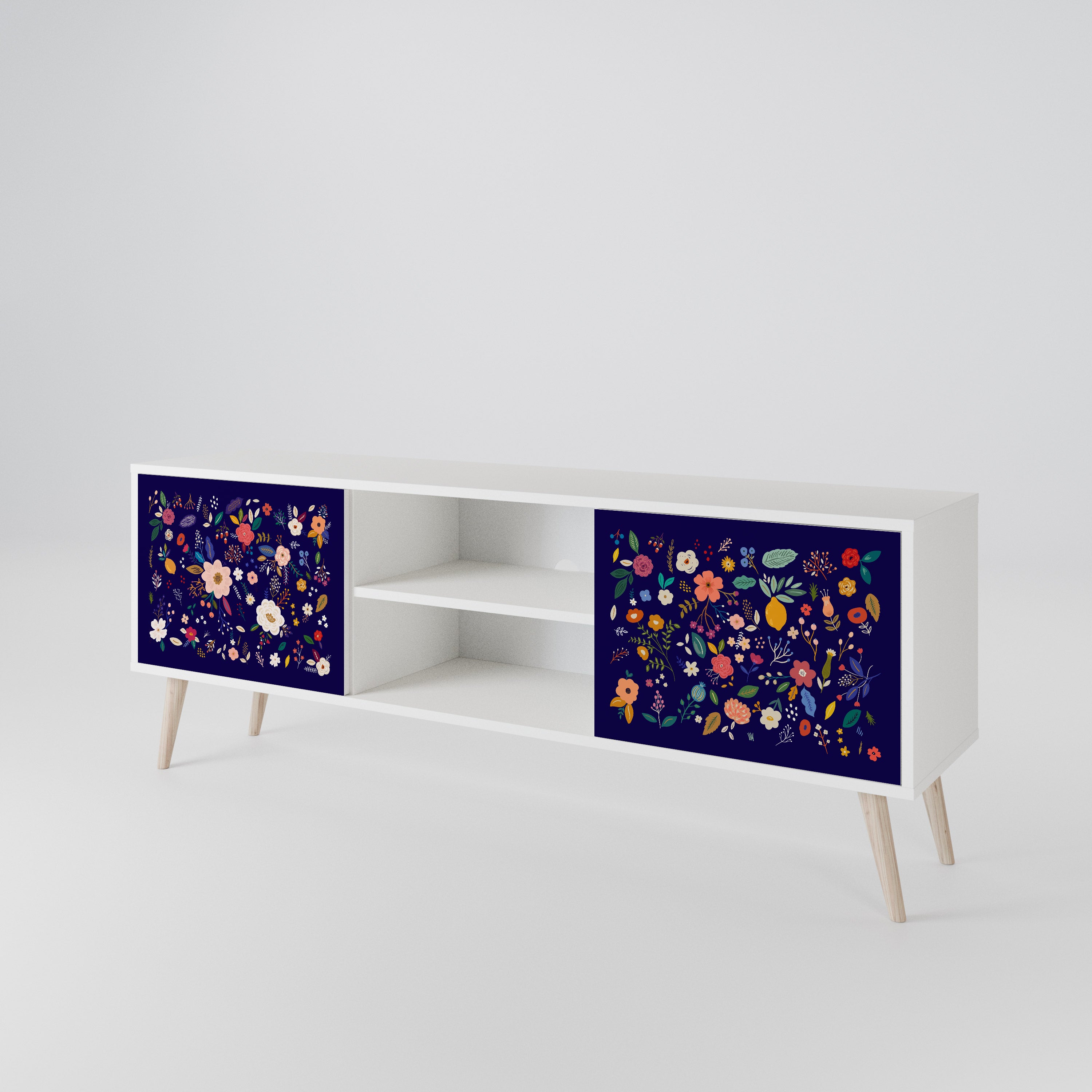 FLORAL COMBINATION Mueble de TV de 2 Puertas